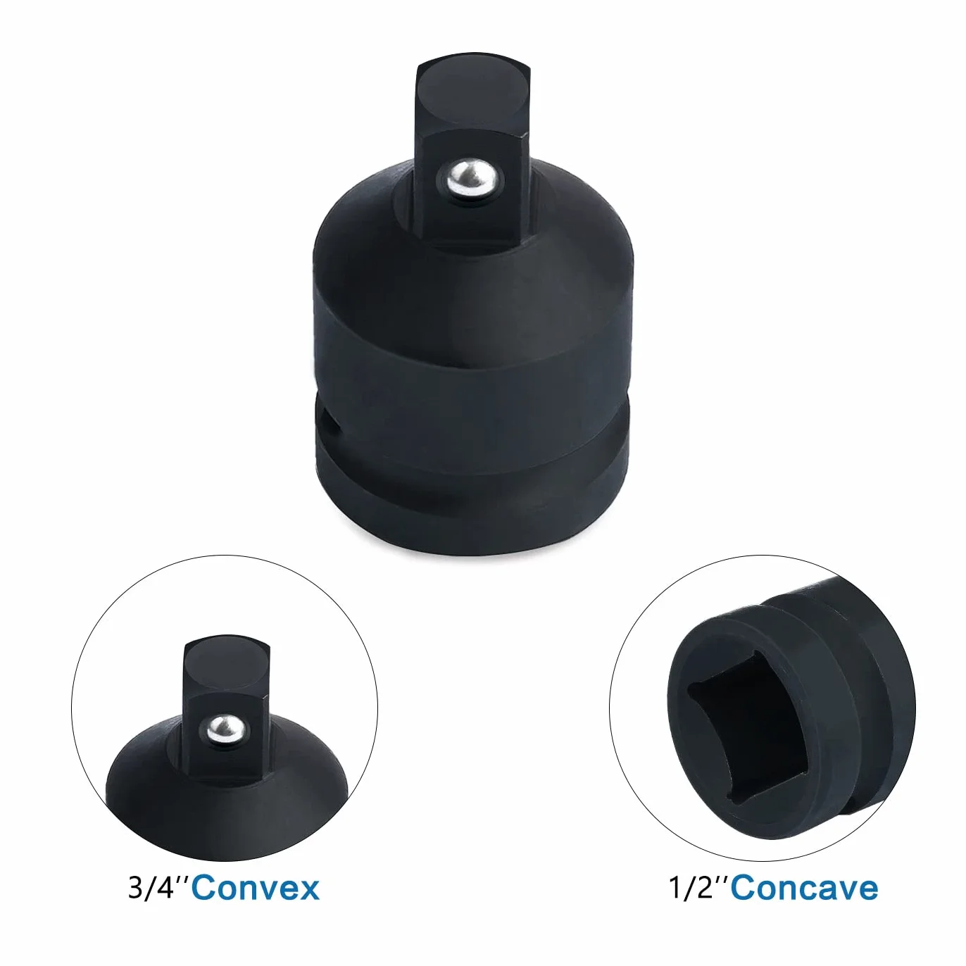 Adapter klucza nasadowego, czworokątny wewnętrzny 20 mm (3/4") - zewnętrzny kwadrat 12,5 mm (1/2") | adapter 3/4 na 1/2"