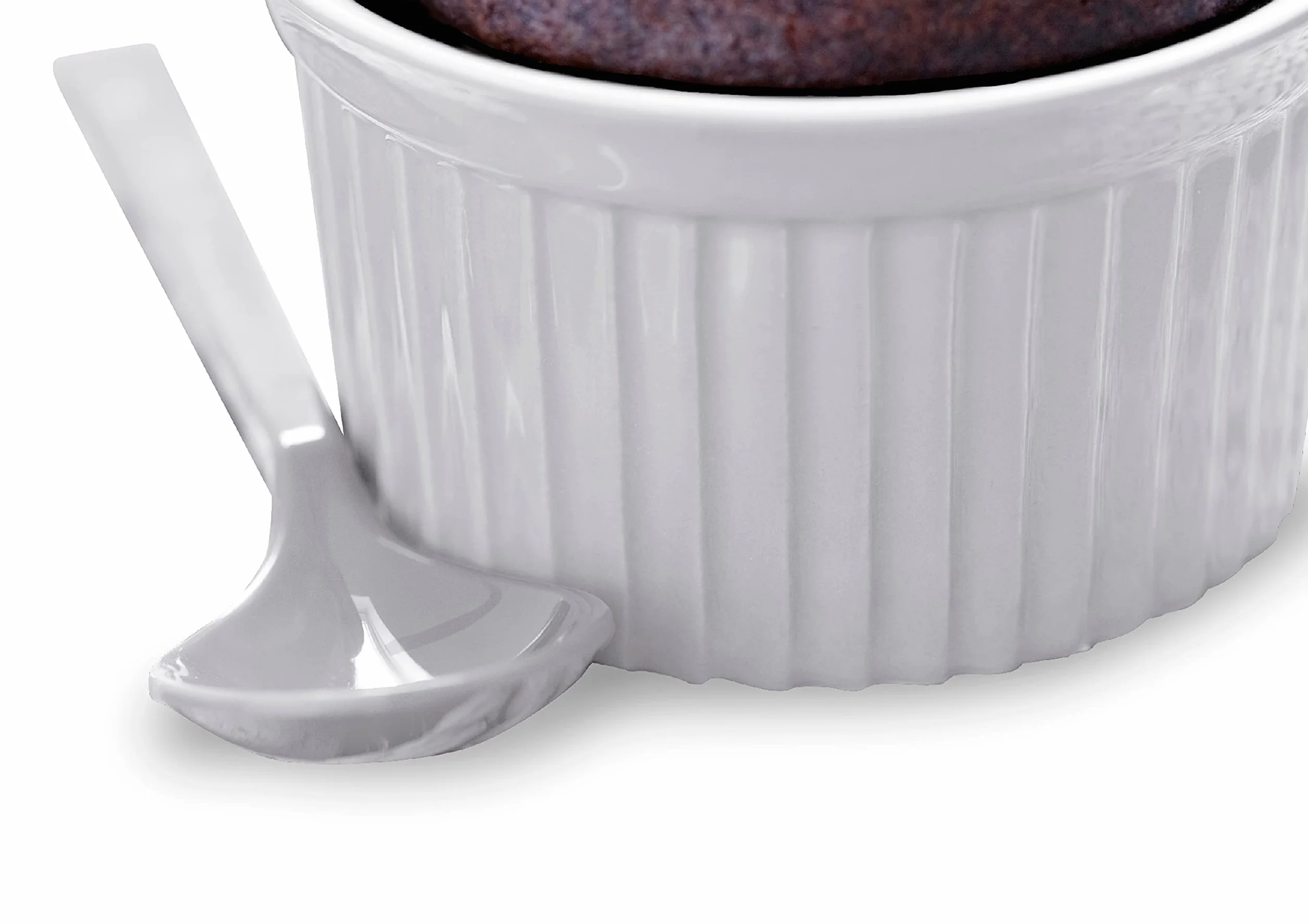 ibili zestaw 4 ramekin 9 cm, porcelana, biała, jeden rozmiar