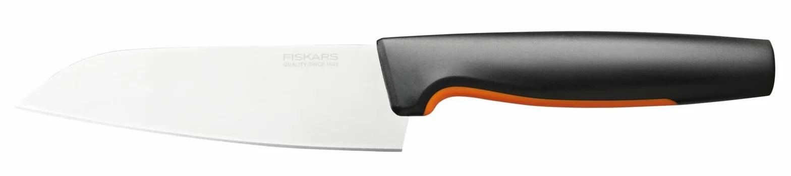 Fiskars Nóż szefa kuchni, Mały, Functional Form, Długość całkowita: 24 cm, Japońska stal nierdzewna i tworzywo sztuczne, 1057541