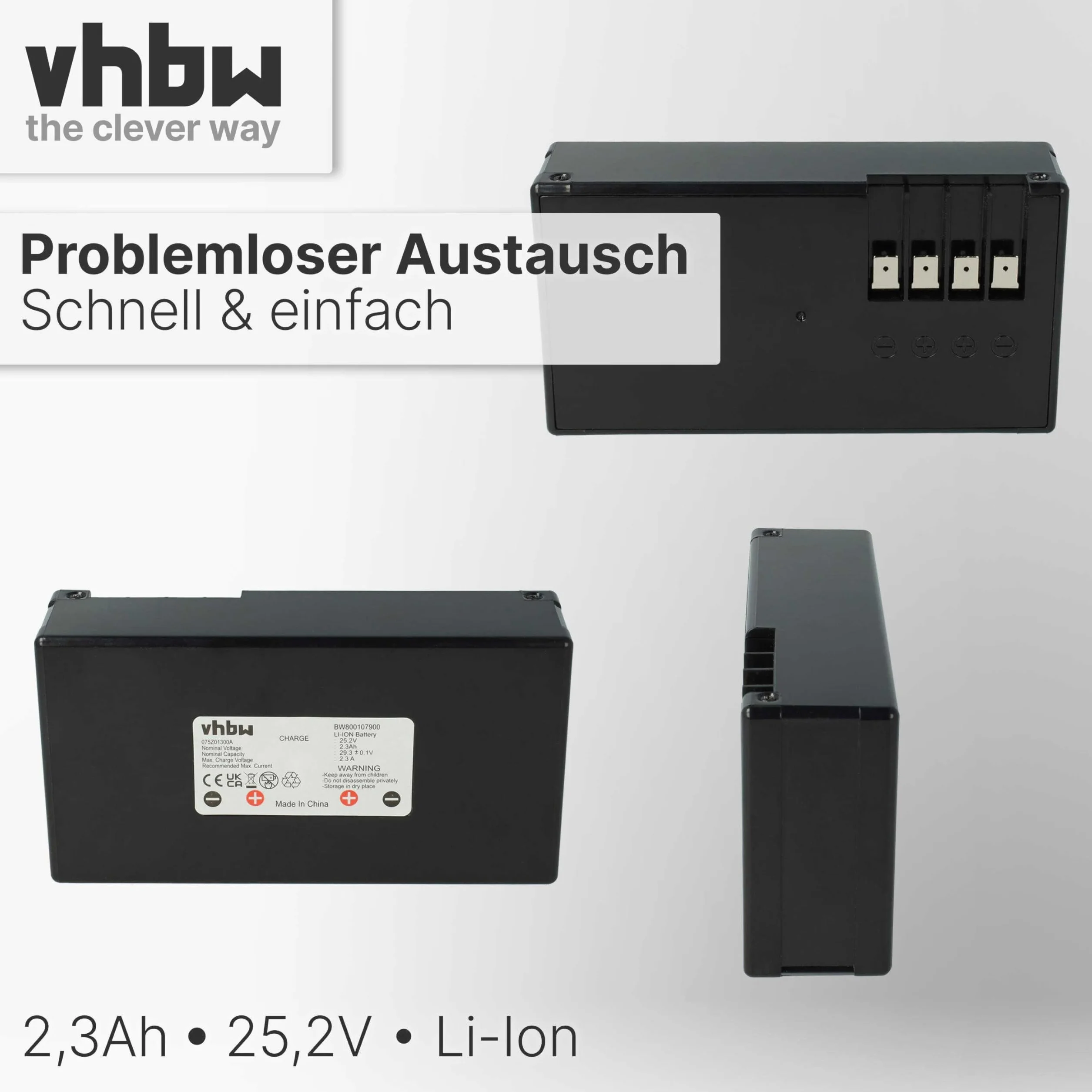 vhbw Akumulator kompatybilny z kosiarką automatyczną Stiga 125, 127, 200, 223, 225, 225s, 228, 228s (2300 mAh, 25,2 V, litowo-jonowa)