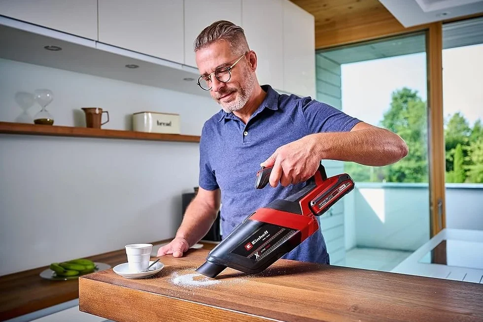 Einhell Ak.. odkurzacz ręczny TE-HV 18/06 Li-Solo Power X-Change (18 V, siła ssania 72 mbar, w zest. ssawka szczelinowa, ssawka do tapicerki, ssawka podłogowa, pojemnik na kurz 0,6 l, bez akumulatora)