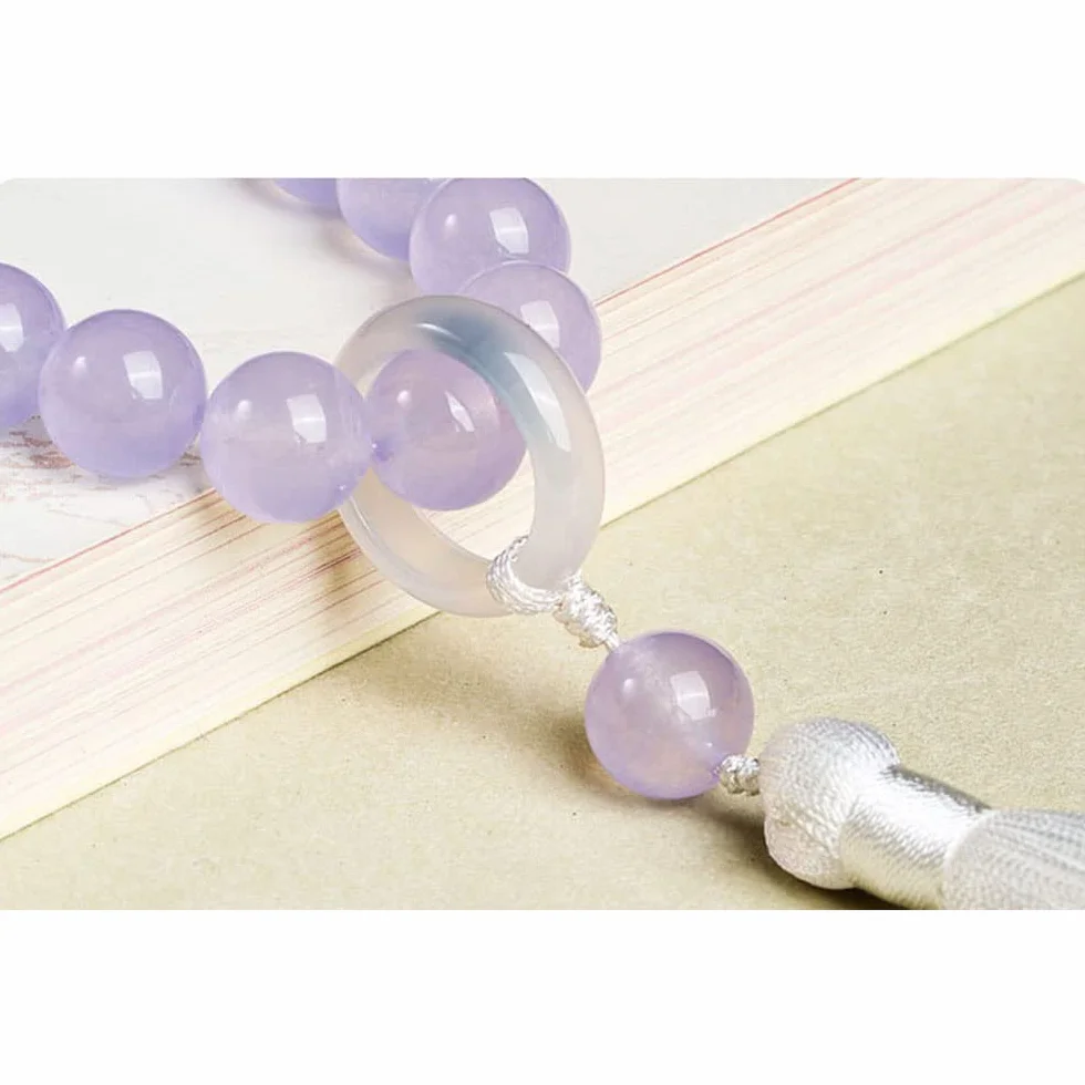 Buddha bead,Meditation Necklace,Natural Hand-Holding Buddha Rosary Delicate Prayer Meditation Chanting Beads for Men Women,Purple