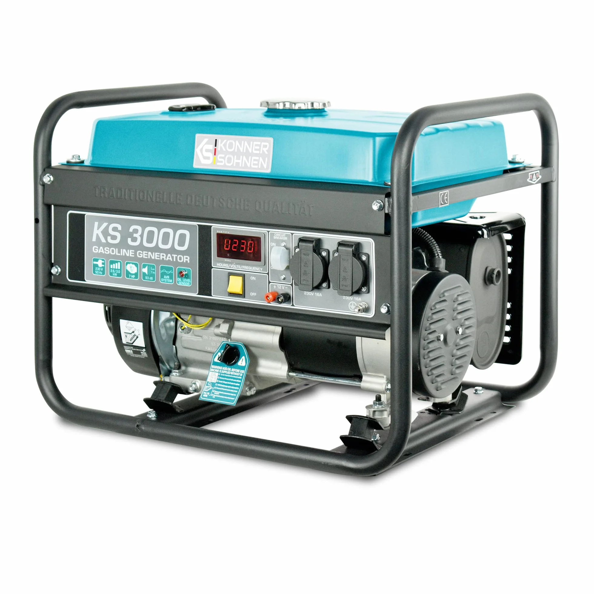 Agregat prądotwórczy Könner & Söhnen KS 3000 Generator benzyna 3000W 7kM 230V 16A