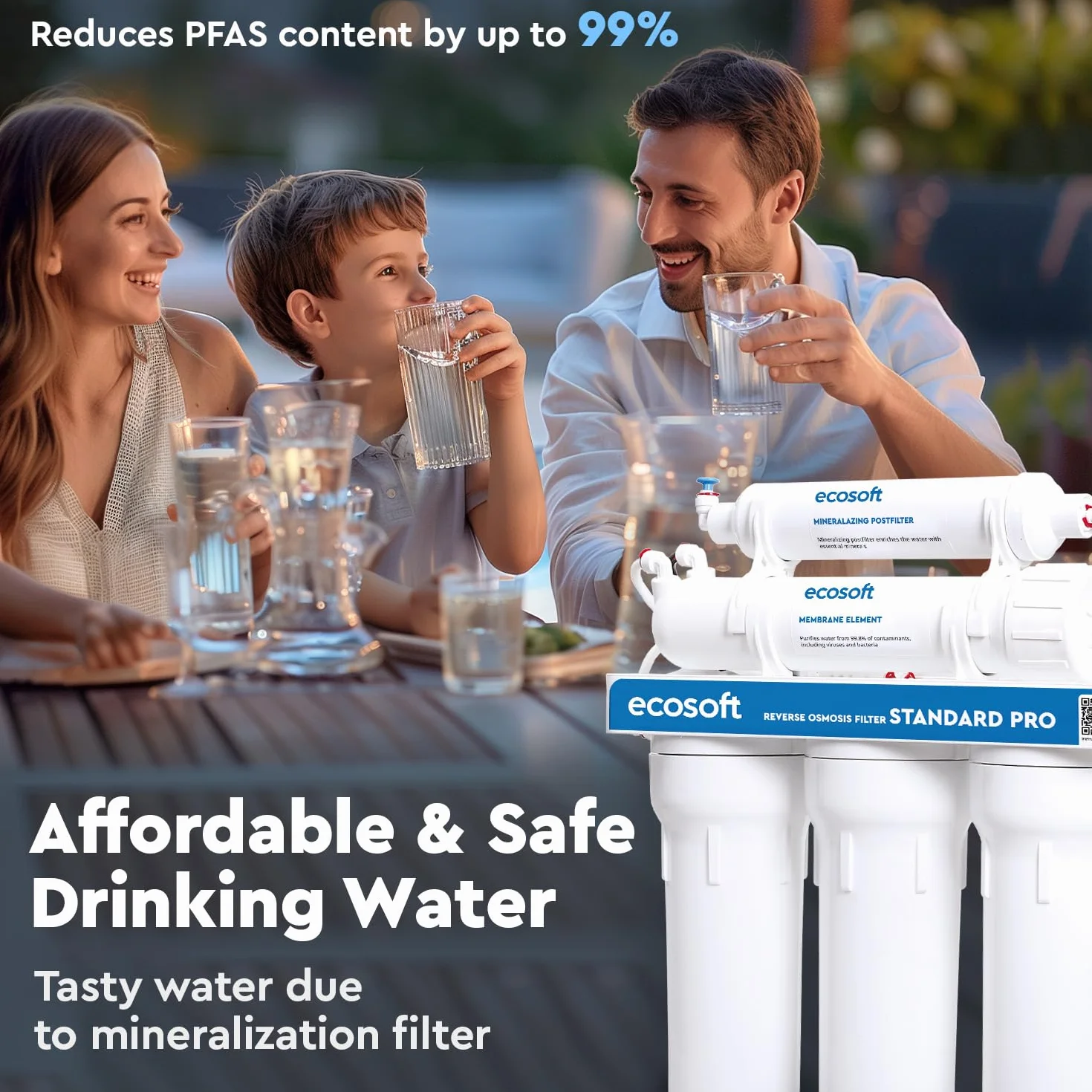 Ecosoft Standard PRO Filtr odwróconej osmozy, kompaktowy, bez pompy