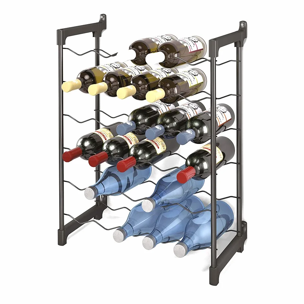 Metaltex Barbera stojak na wino 50 x 26 x 108 cm czarny