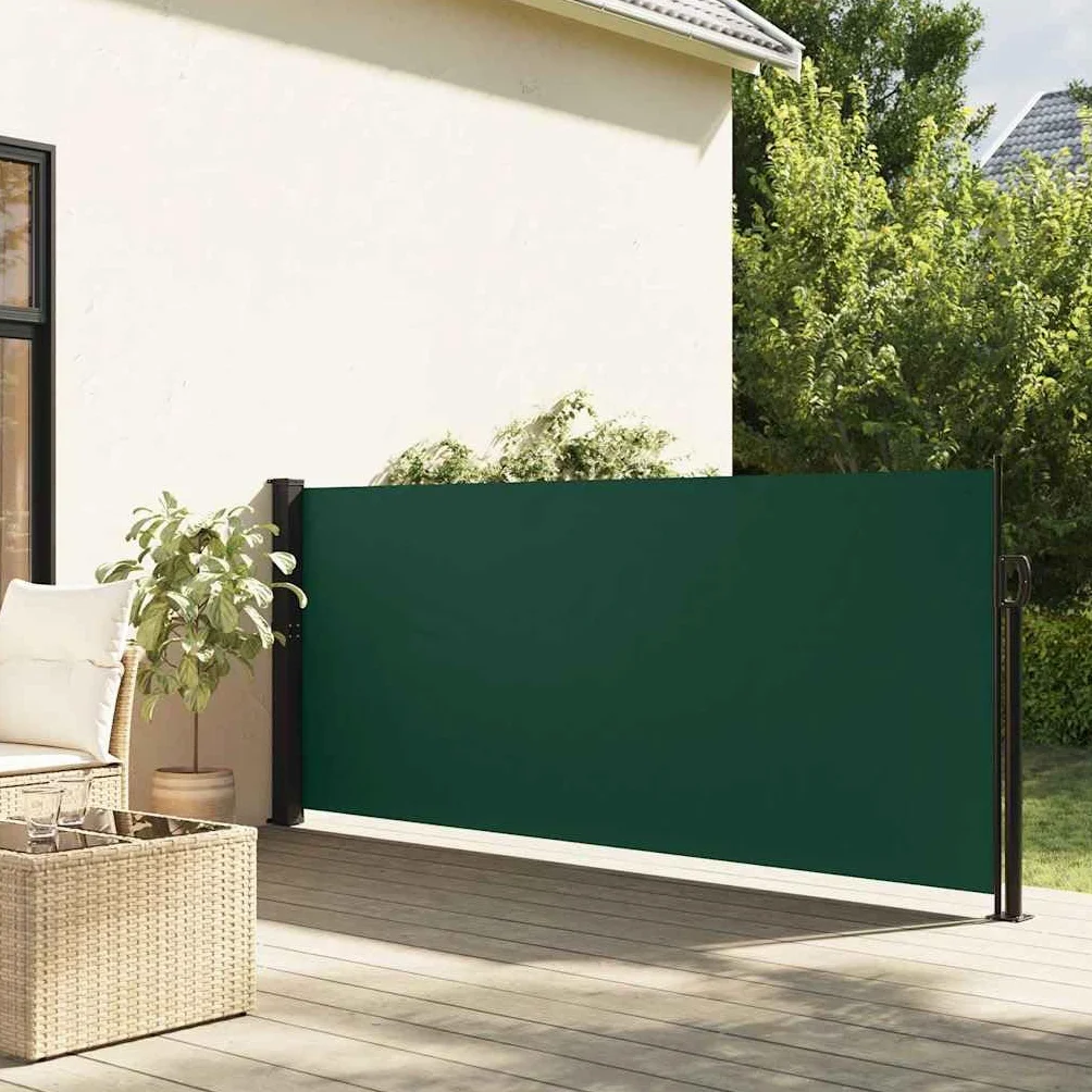 vidaXL Zwijana markiza boczna, ciemnozielona, 140x600 cm, markiza boczna, markiza pionowa, markiza pionowa na balkon, markiza balkonowa