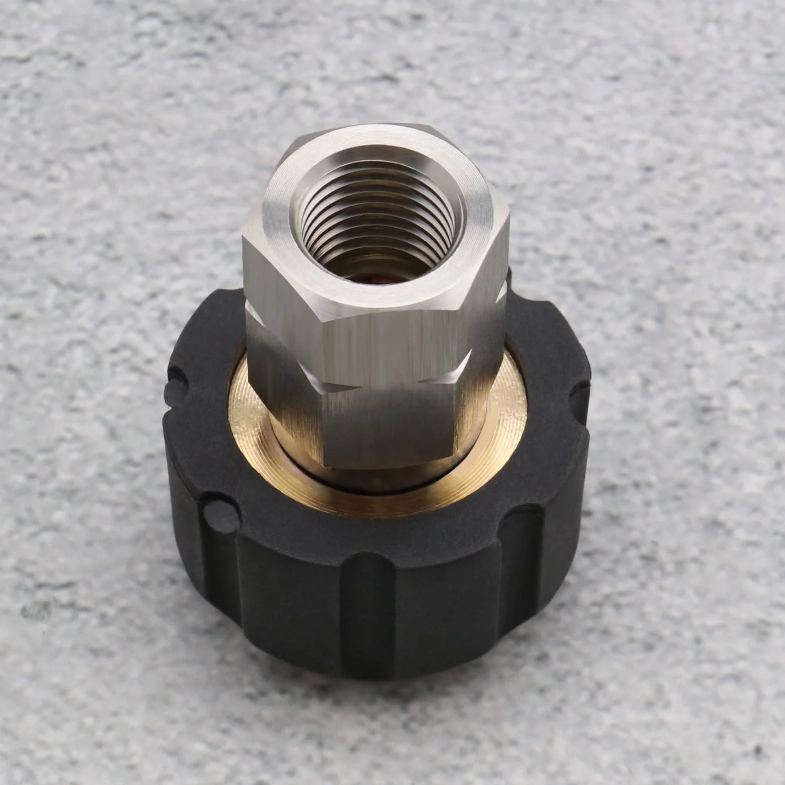ECSiNG Adapter do myjki ciśnieniowej żeński metryczny M22 do 1/4 cala żeński NPT montaż metalowy adapter węża myjki ciśnieniowej gniazdo szybkiego połączenia