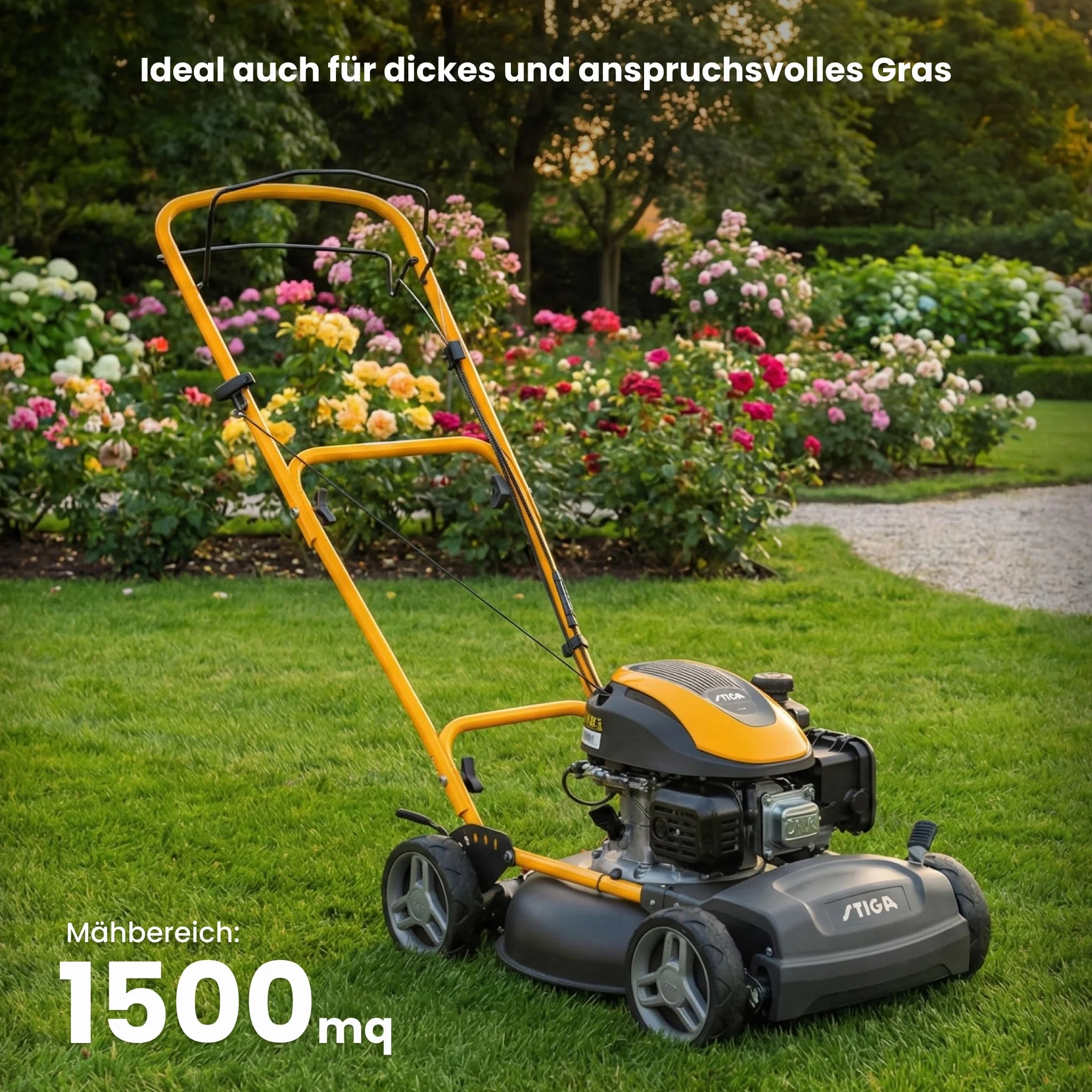 STIGA Multiclip 47 S silnik wybuchowy, kosiarka do trawy trakcyjnej z silnikiem o pojemności 123 ccm, płyta tnąca 45 cm, 5 wysokości cięcia, ergonomiczny uchwyt składany