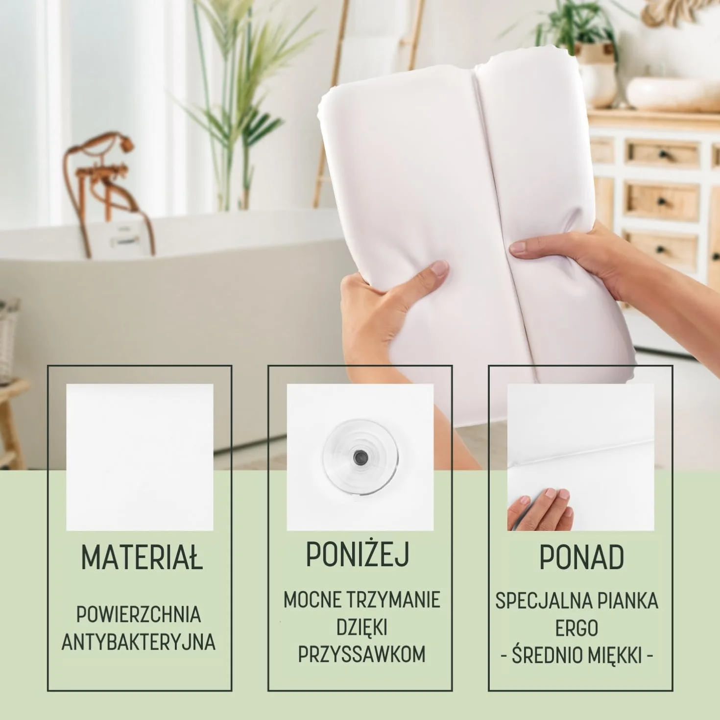 SilverRack Poduszka do wanny [biała] – prezenty dla kobiet i mężczyzn na Boże Narodzenie – poduszka pod kark do wanny – fajny zestaw upominkowy pomysły na kąpiel