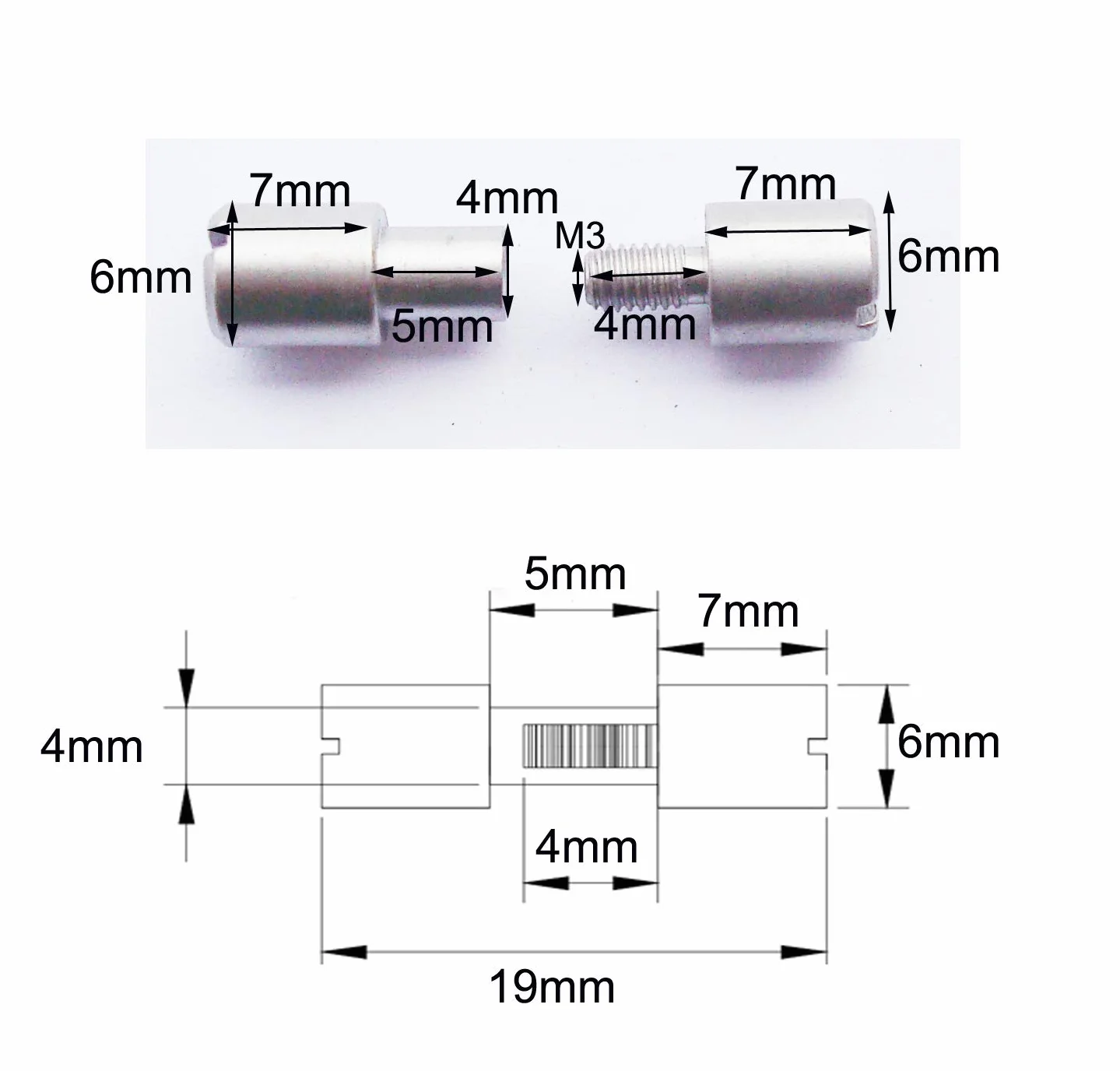 Łączniki śrubowe ze stali nierdzewnej Corby, śruby do noży EDC, śruby z trzpieniem obrotowym, uchwyt noża DIY szpilki nity, opakowanie 10 szt. (19mm)