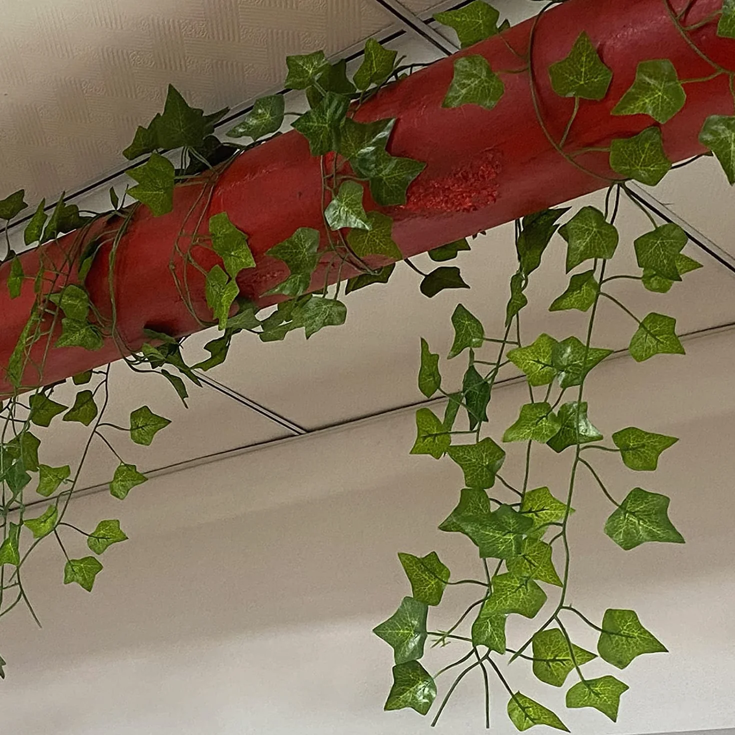 Uootach Zestaw 12 sztucznych girland z bluszczu, sztuczne rośliny wiszące na ścianie, sztuczny bluszcz, girlanda do salonu, sypialni, ogrodu, szeregu