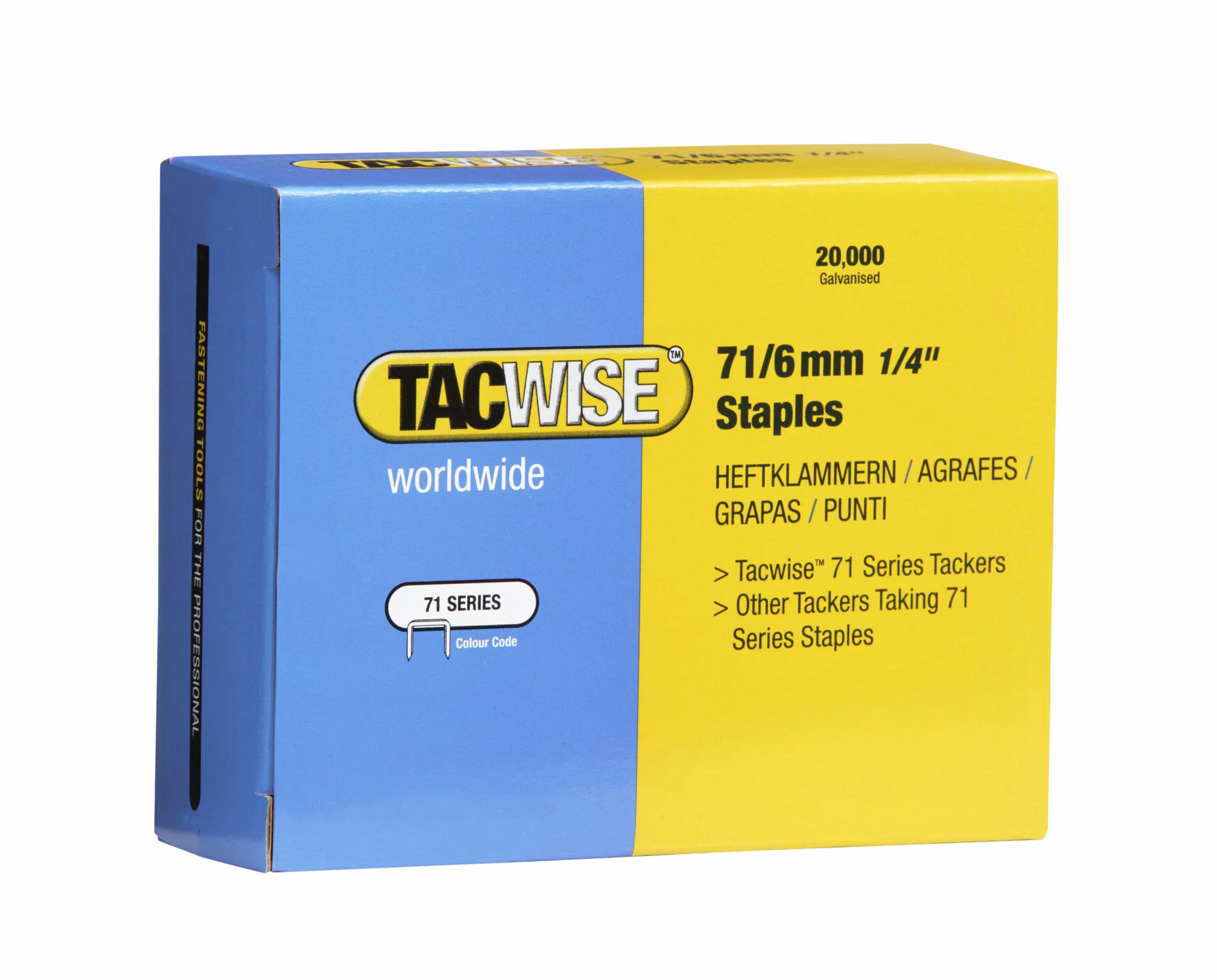 Tacwise 0367 Zszywki tapicerskie ocynkowane typ 71/6 mm, 20 000 sztuk