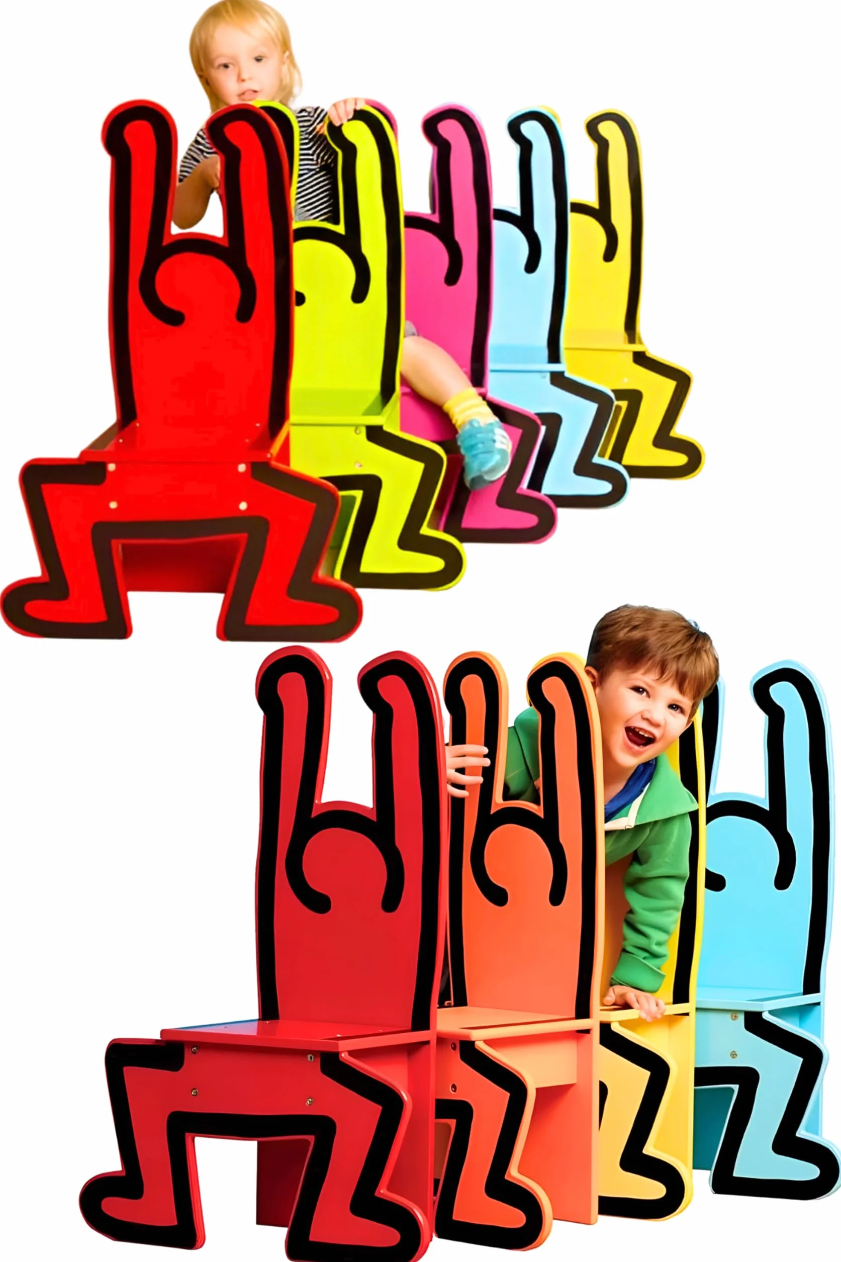 Vilac 9294 Keith Haring krzesło, żółte