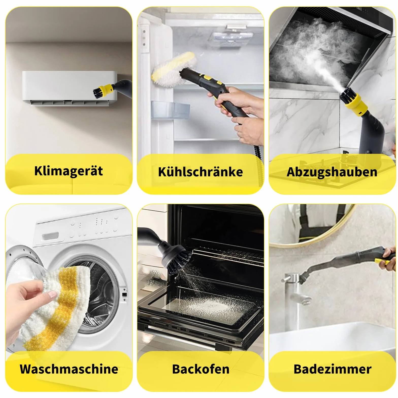 10 sztuk akcesoriów do odkurzacza parowego Kärcher Easyfix SC1, SC2, SC3, SC4, SC5, akcesoria, zestaw szczotek okrągłych, szczotka do czyszczenia parą, części zamienne