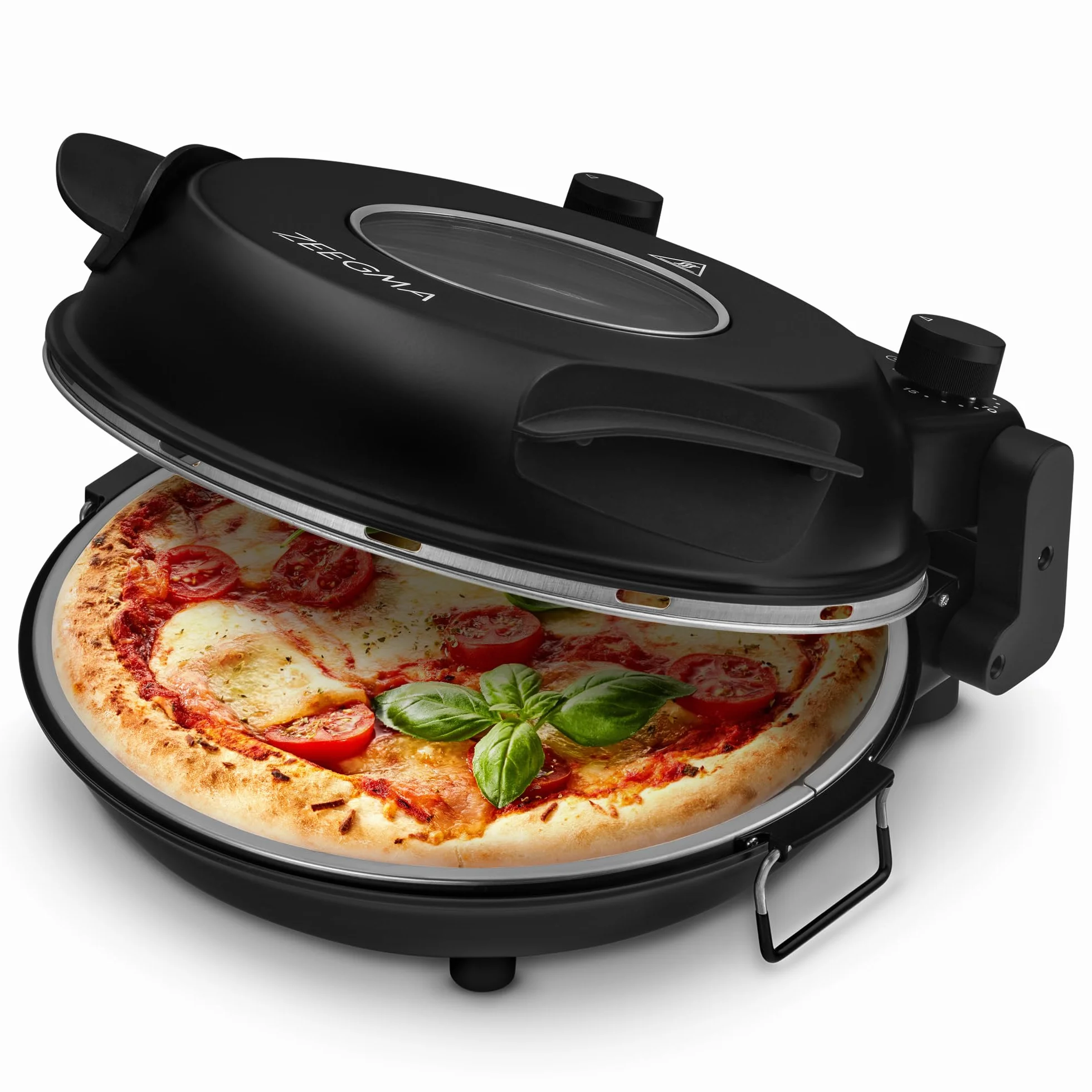 ZEEGMA PIZZA CHEF Elektryczny Piec do Pizzy 1200 W 400°C Kamień Ceramiczny 30 cm