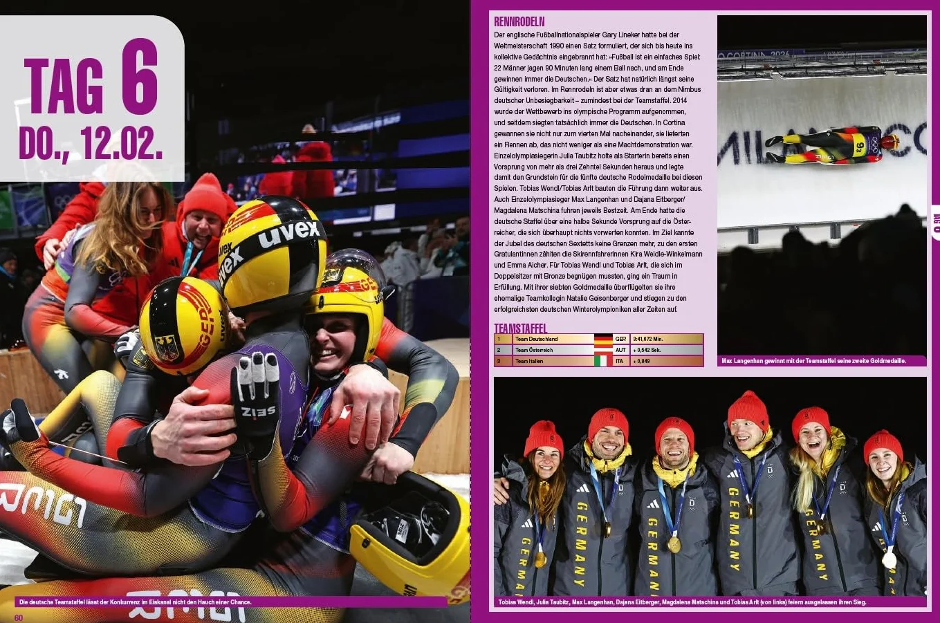 Olympische Winterspiele Mailand Cortina 2026: Tobias Arlt, Daniela Maier, Max Langenhan, Julai Taubitz u.v.m.