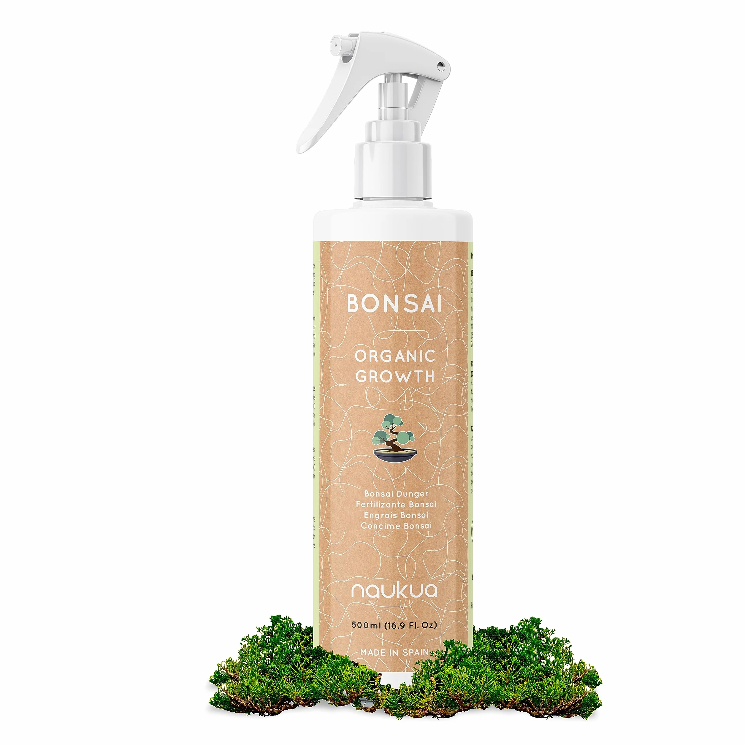 500ml Organiczny Nawóz w Płynie Bonsai - Poprawia Zdrowie Bonsai, Żyzność Gleby i Ogólną Wytrzymałość - 100% Naturalny - Wyprodukowano w UE - Spray Gotowy Do Użycia Na Wszystkie Rodzaje Bonsai.