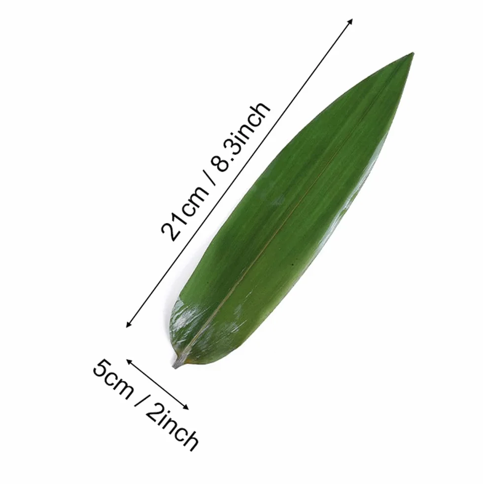 Liście Bambusa do Sushi, 100 Szt. Dekoracji, Liść Bananowca do Gotowania i Serwowania Sashimi