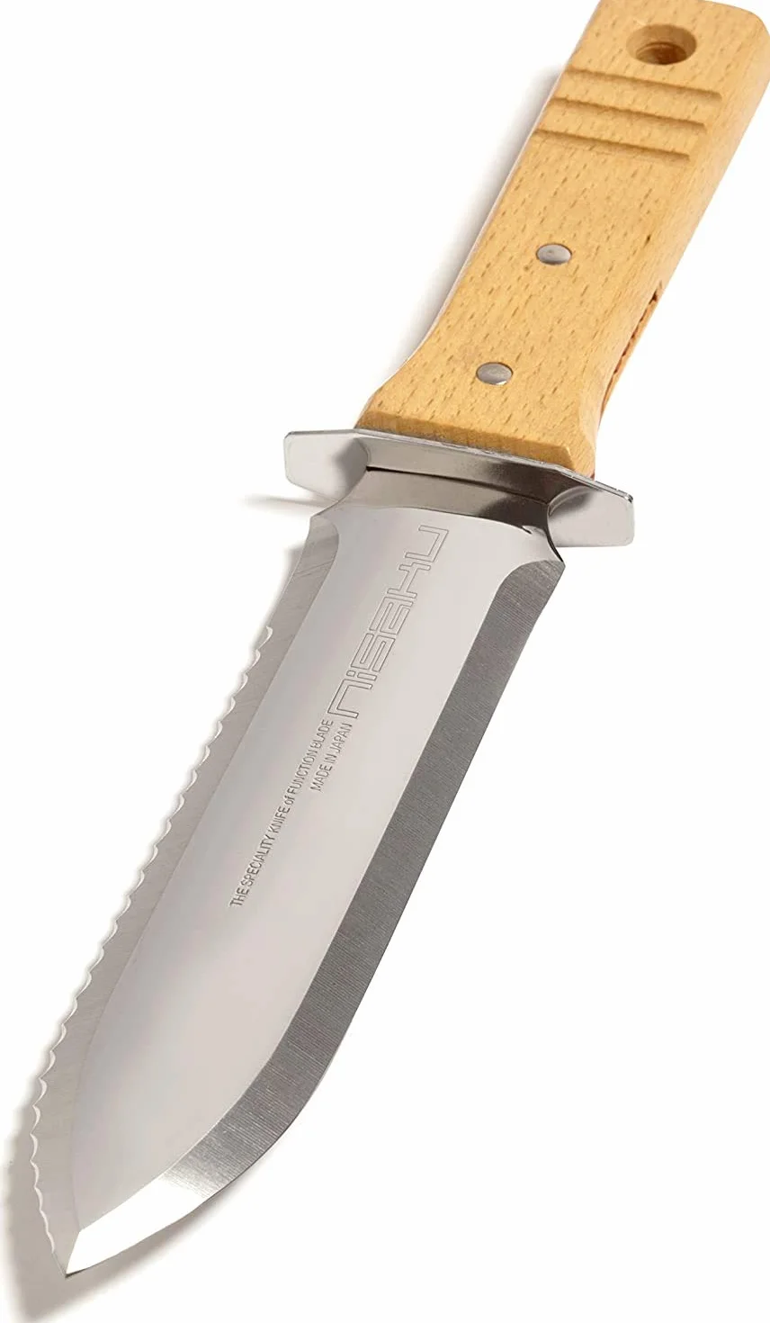 Wielofunkcyjne narzędzie ogrodowe, przeszczep "Hori Hori" ze stali nierdzewnej - Nisaku Made in Japan
