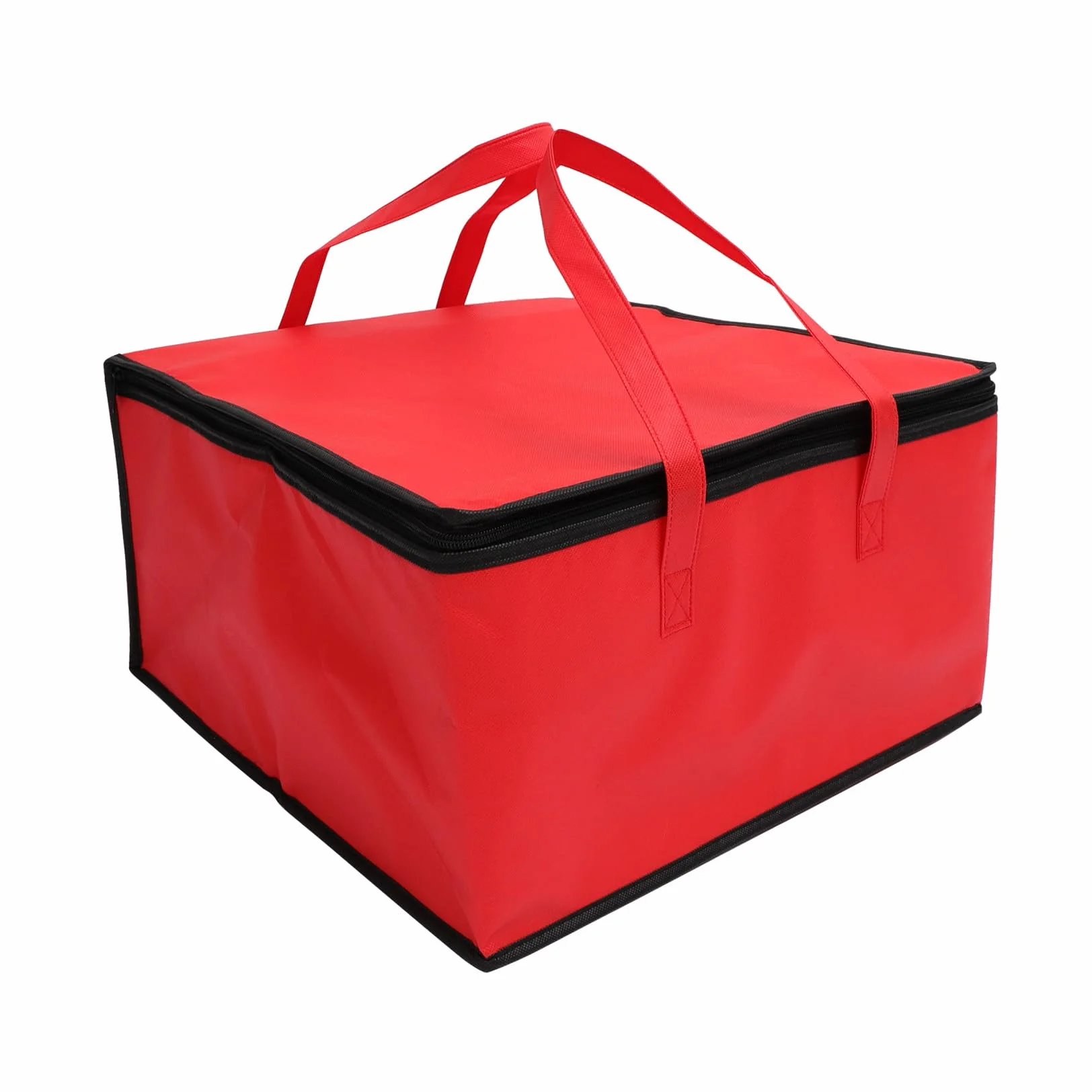 BESTonZON Składana Torba Termiczna 30 cm Czerwona Izolowana na Zimno 44x44x24 cm