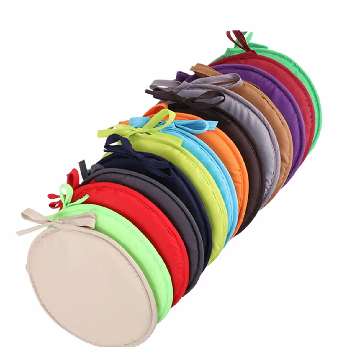Kolorowe poduszki na krzesła do wnętrz/na zewnątrz Okrągłe poduszki do siedzenia Ogród Patio Poduszki domowe - Średnica 30 cm / 38 cm, Obicia na poduszki do mebli ogrodowych