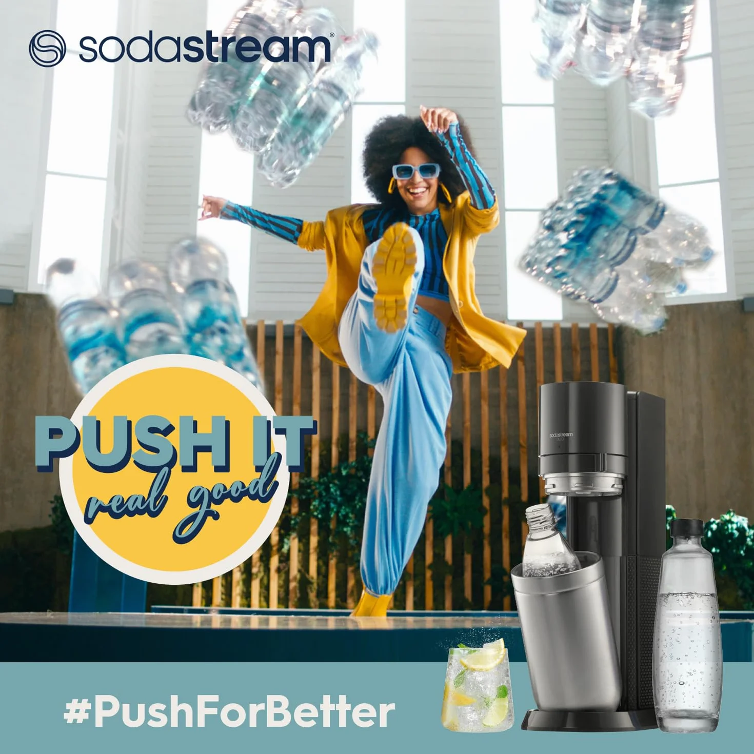 Sodastream Saturator do Wody, Czarny, 44 cm