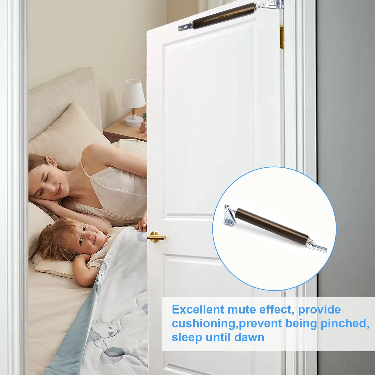 Samozamykacz drzwi 32 × 230 mm z aluminium w kolorze antycznego brązu – cichy amortyzator drzwi z funkcją Soft Close, łatwy montaż bez wiercenia, do drzwi pokojowych, bramy ogrodowej, drzwi