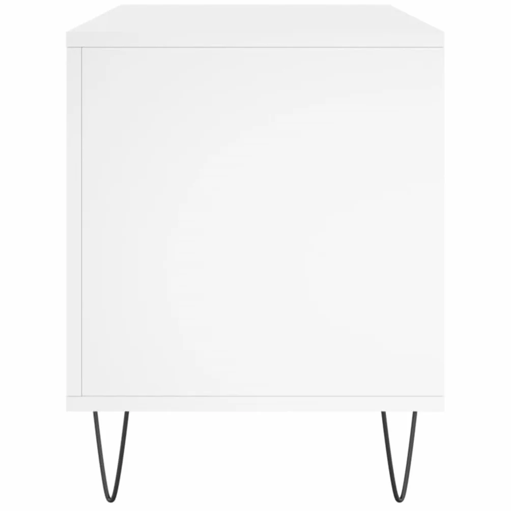 ShGaxin Szafka dyskowa Sklejka biała 100x38x48 cm, półka CD, gramofon, szafka na płyty, szafka winylowa, szafka gramofonowa - 831748