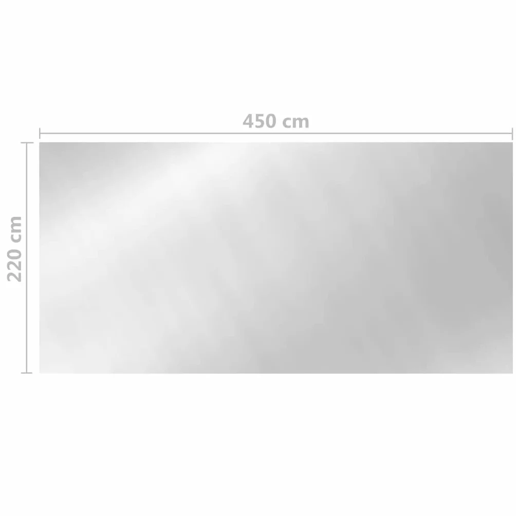 vidaXL Pokrywa na basen, srebrna, 450 x 220 cm, PE