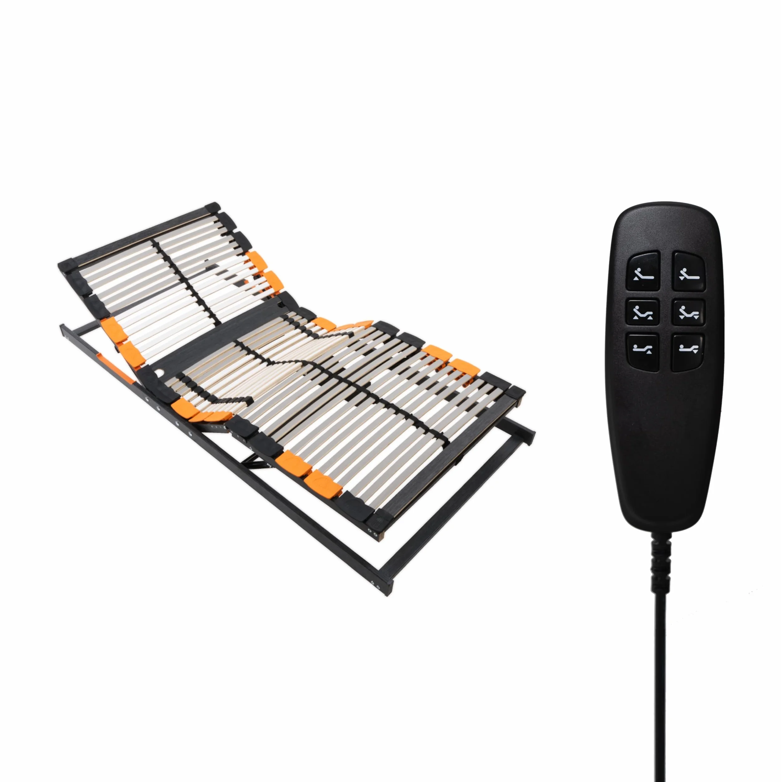 BMM stelaż pod materac 80x200 cm Premium XXL ramka z silnikiem do 180 kg/elektrycznie regulowany/7 stref/dla wszystkich materacy/wysokość 10 cm/stelaże produkowane w Niemczech