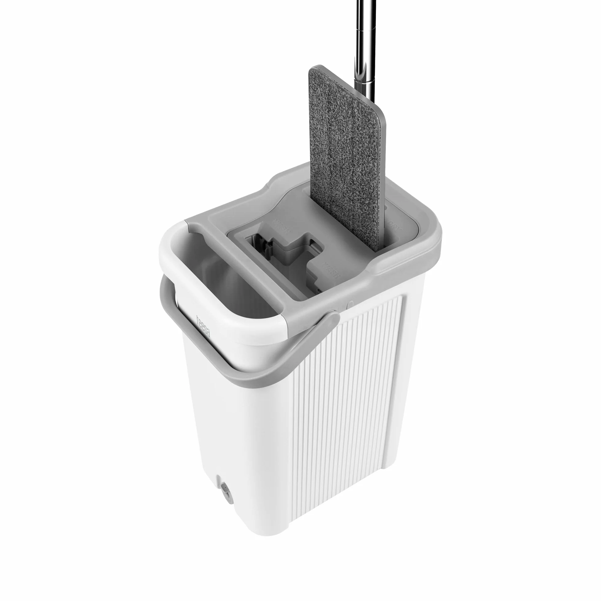 Teesa Mop Czyszczący New Clean R19 Płaski Dwukomorowe Wiadro 7,5 L Szary TSA0046