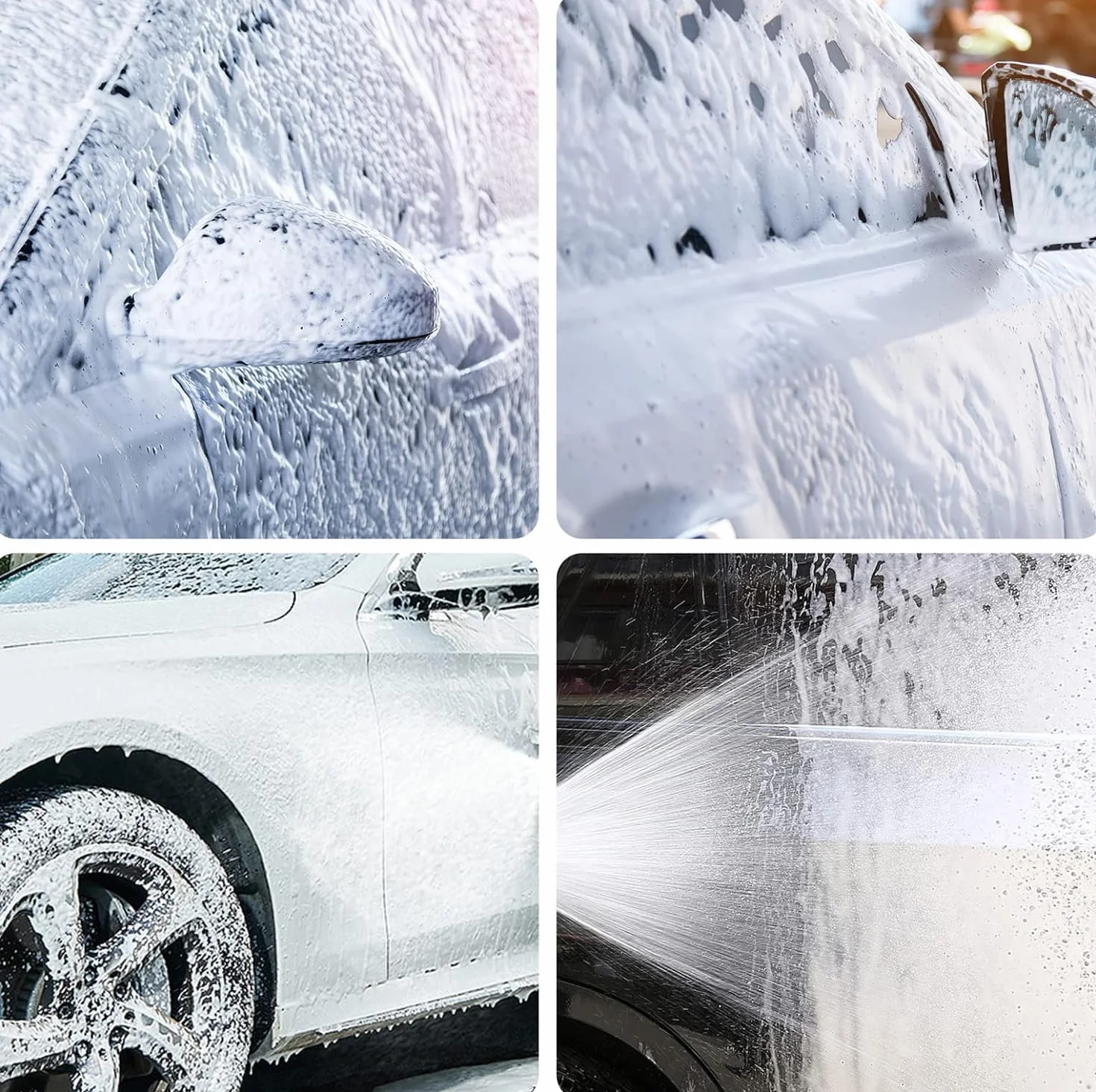 Snow Foam Lance kompatybilna z myjką wysokociśnieniową 1/4, 1 l, regulowany dozownik mydła, działo z pianki śnieżnej, do mycia samochodu i czyszczenia