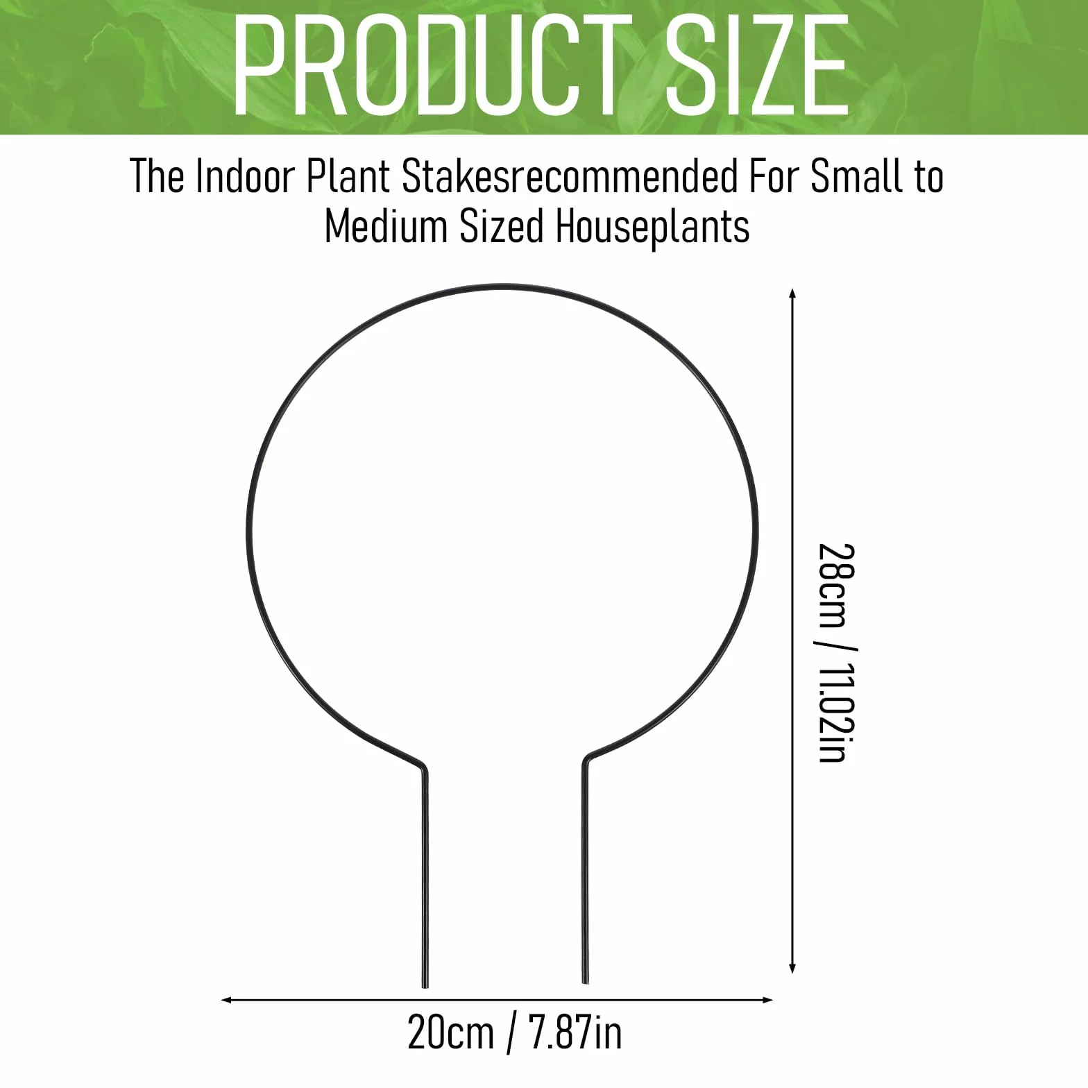 Tyqour Okrągła kratka do roślin pokojowych, metalowa kratka do roślin pnących, 2 sztuki, 20 x 28 cm, okrągła pomoc do wspinaczki dla roślin, podpora dla roślin pnących, róża rattanowa