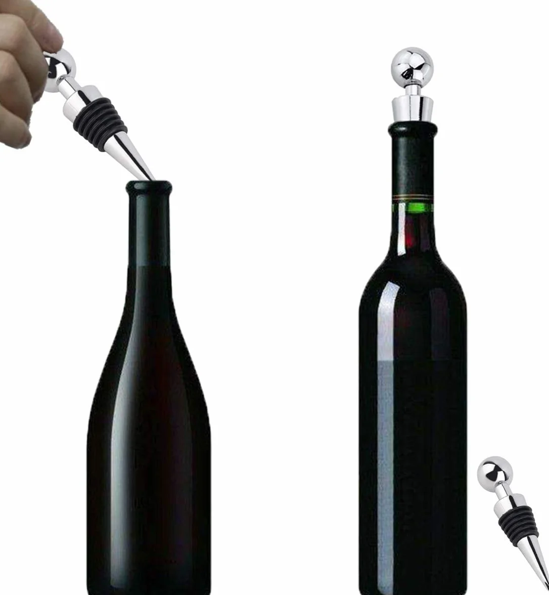 Korek do butelki z stali nierdzewnej 3 szt. do wina i napojów alkoholowych