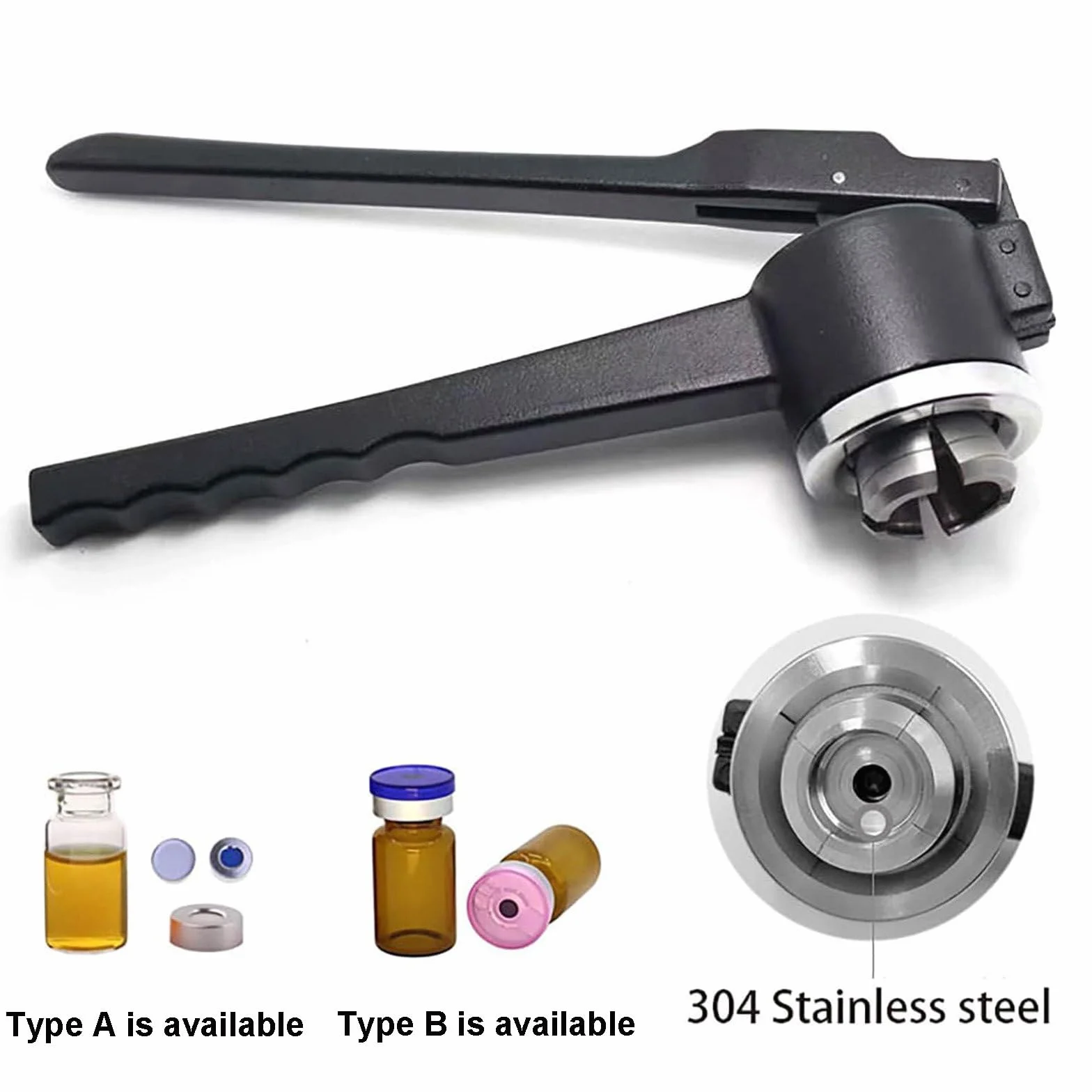 Zaciskarka Do Fiolek 13-20mm Aluminium Ręczna 20-30 Butelek/Min Medyczna Maszyna Do Zamykania Nakrętek