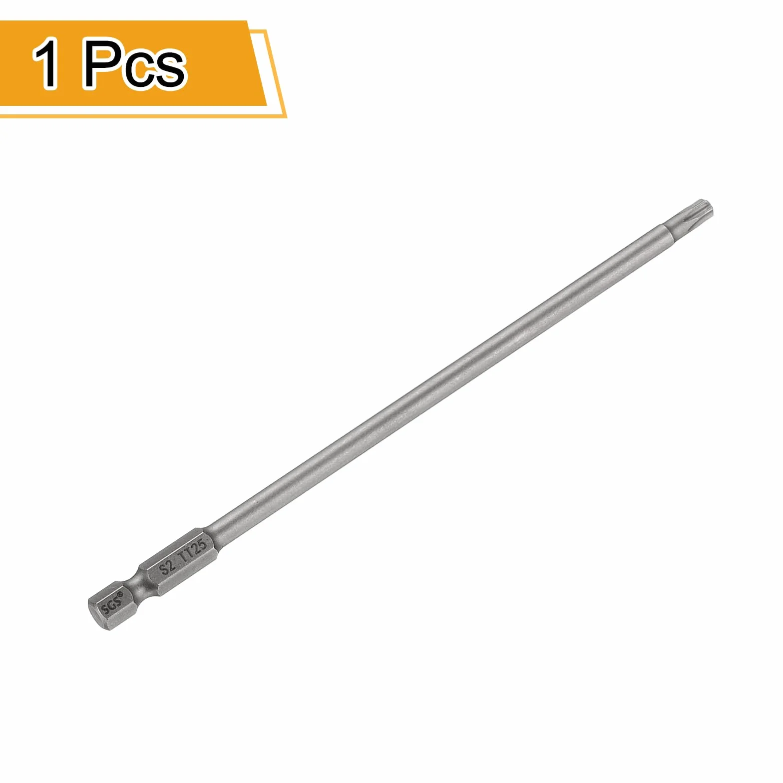 QUARKZMAN TT25 Torx zestaw bitów 6" (150 mm) długi 1/4" magnetyczny sześciokątny sześciokątny trzpień S2 stal końcówka z otworami do wkrętarki akumulatorowej Torx