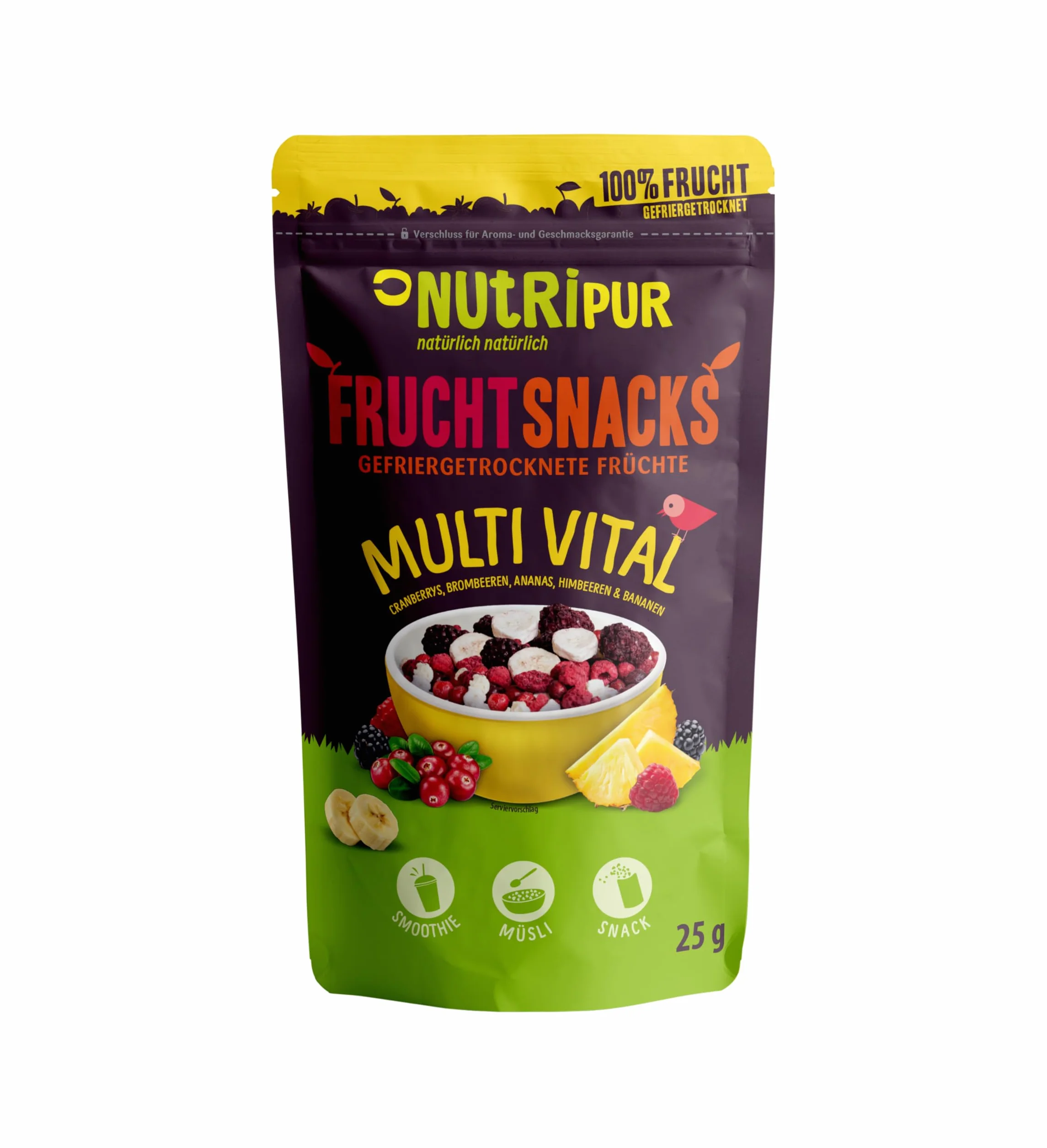 Mieszanka owoców mrożonych Multi Vital 100 g suszone jagody bez cukru 100% owoców