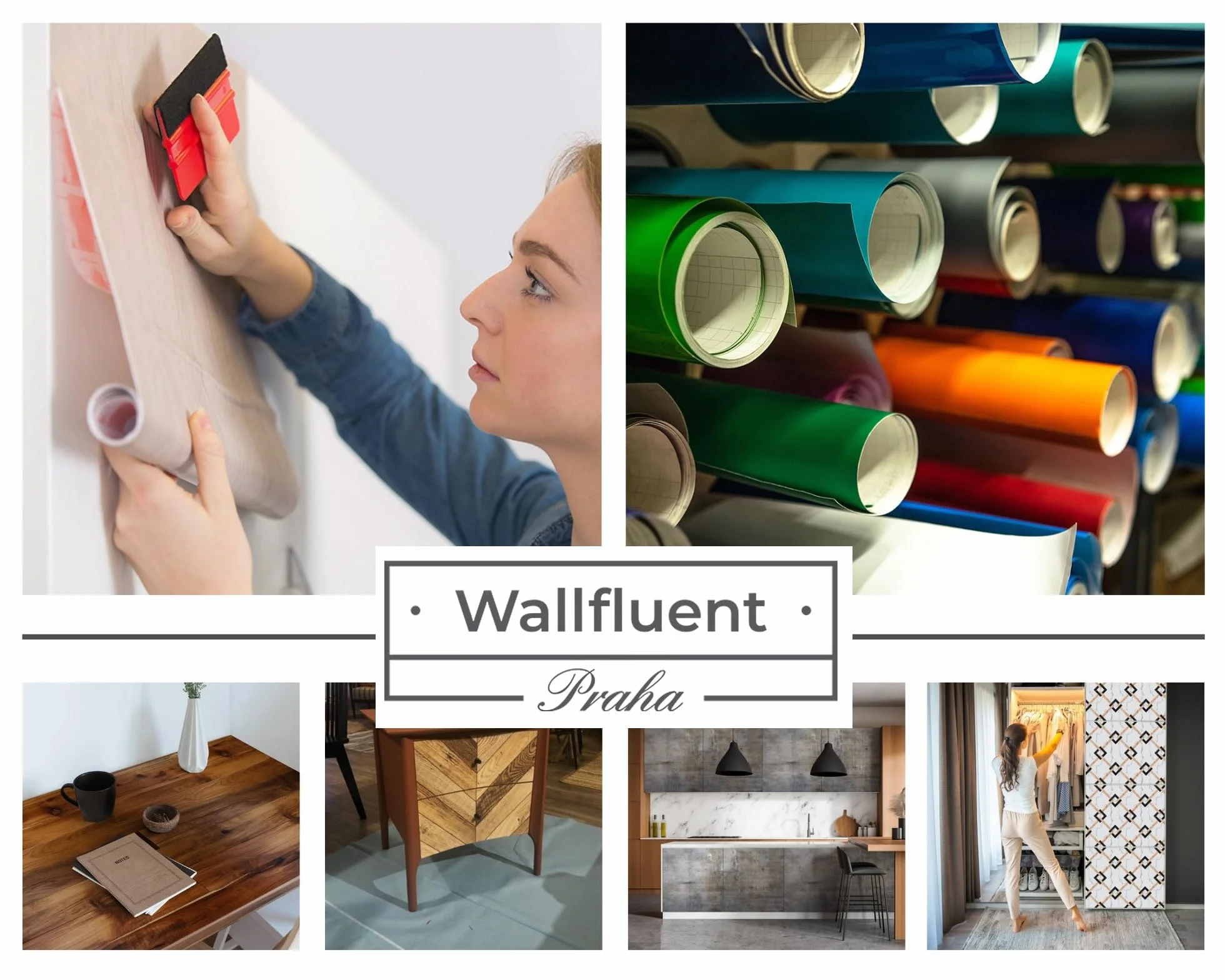 Wallfluent Matowa Okleina Meblowa na Meble do Mebli Dekoracyjna do Oklejenia Drzwi Szafek Stołów Folia Samoprzylepna 100x50 cm do Kuchni Salonu - Stary blat