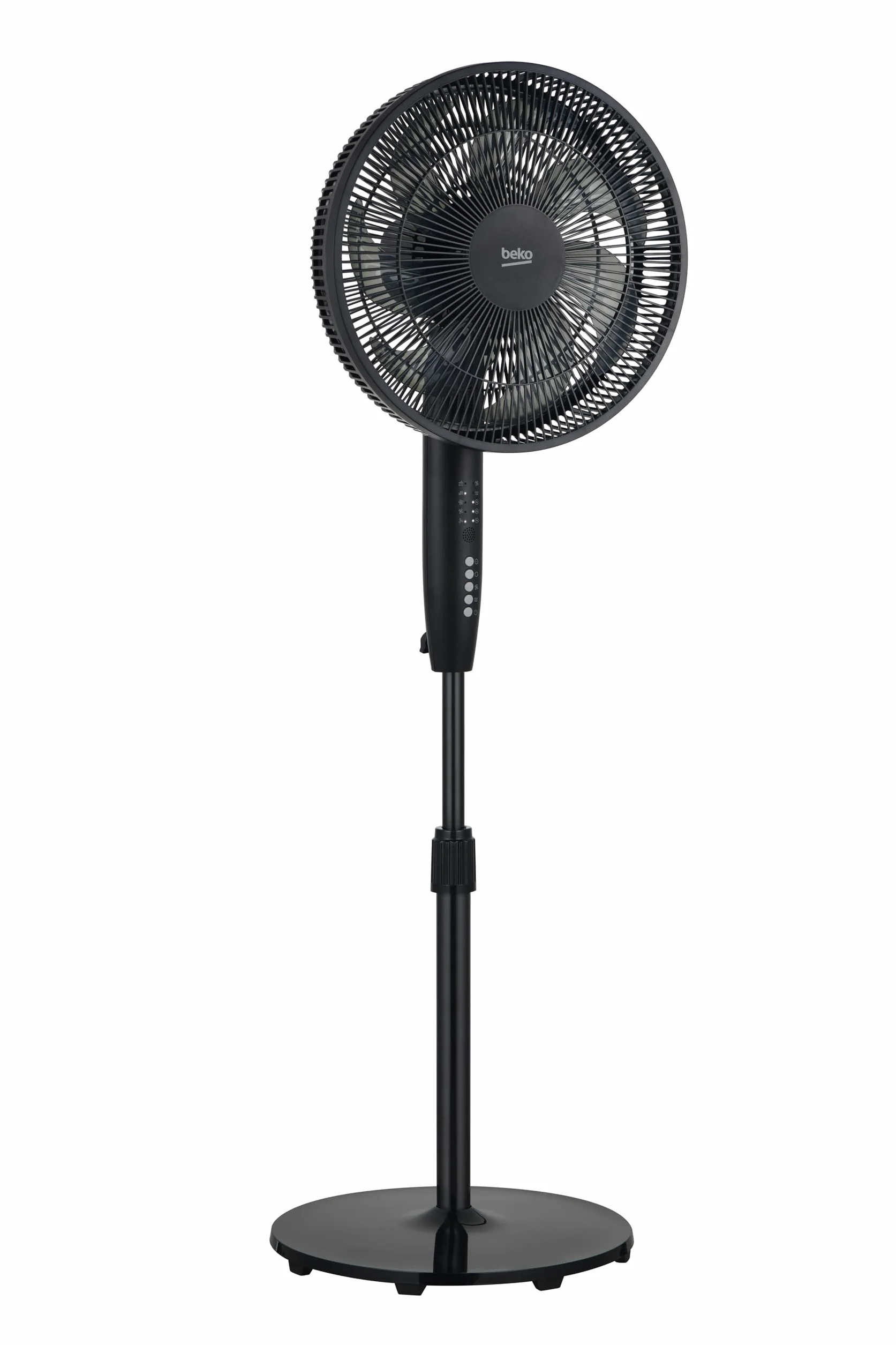 Beko EFS6700B wentylator stojący, 50 W, 3 prędkości, regulacja wysokości i nachylenia, czarny, 40,1 x 40 x 134,5 cm