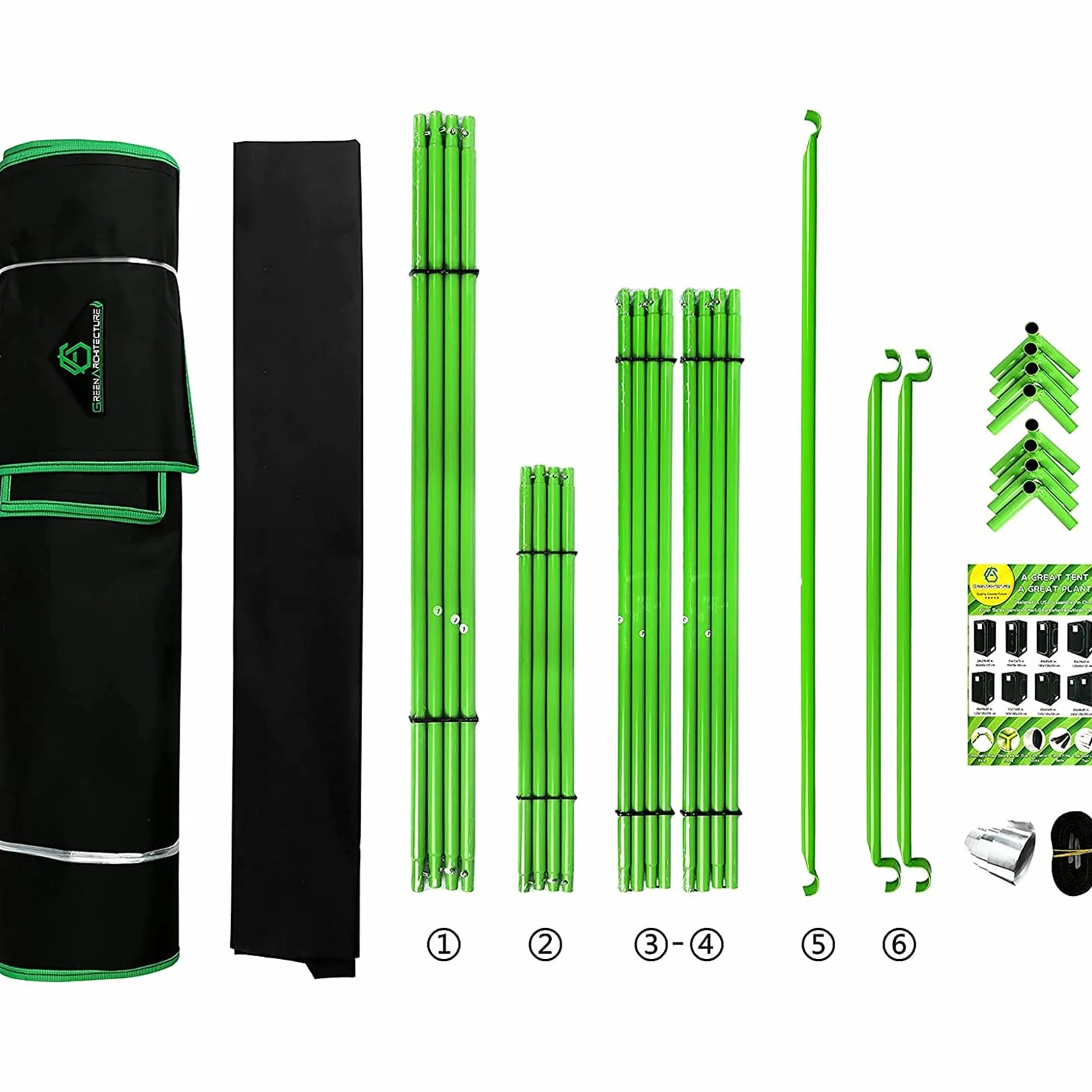 GA Grow namiot do uprawy 60 x 60 x 120 cm, odblaskowy namiot do uprawy hydroponicznej mylaru, z oknem obserwacyjnym i wodoodporną tacą podłogową do uprawy roślin w pomieszczeniach, 50 x 5 cm