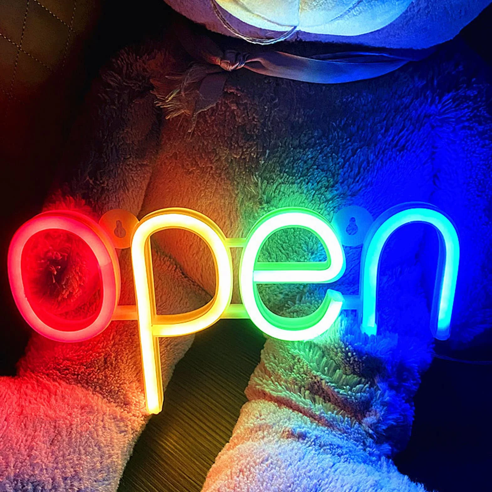 Yosoo Health Gear Otwarty znak LED do okna firmowego, mini otwierany neonowy znak wysokiej jasności, wodoodporny, dla małych firm, sklepów, barów, hoteli