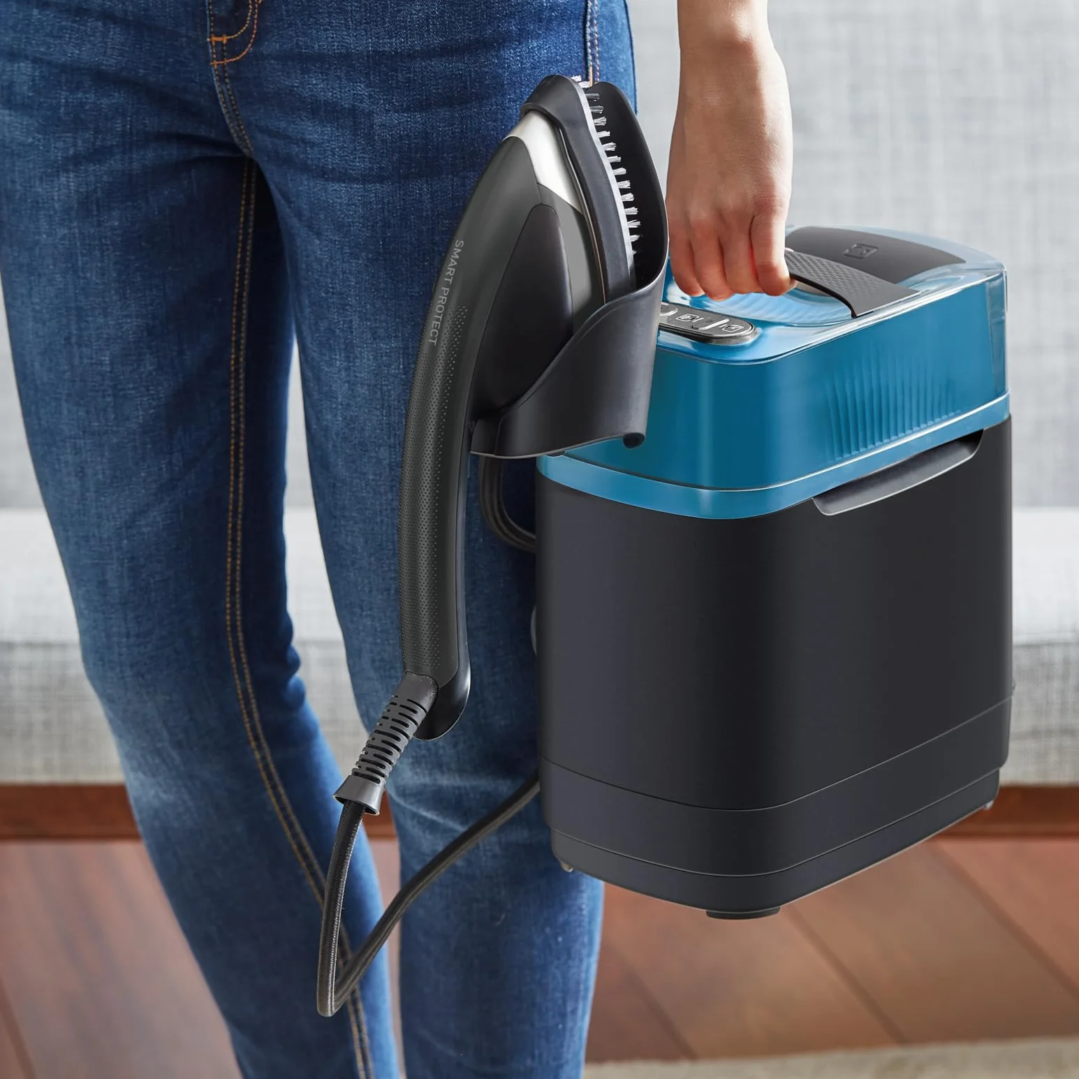 TEFAL System do prasowania stacja IXEO POWER QT2022, 3 Pozycje Smart Board, Ciśnienie 5,8 bar, Technologia Wysokociśnieniowej Pary, Czarny
