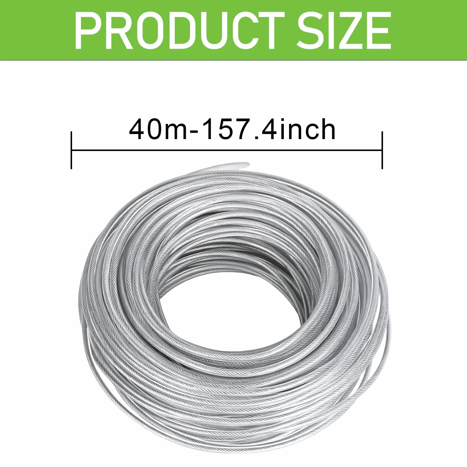 Żyłka do podkaszarki 3,0 mm x 40 m, drut stalowy, żyłka do podkaszarki do trawy, żyłka stalowa do podkaszarki do trawy, chwastów, trawy i gęsta żyłka do podkaszarki do trawnika, żyłka do podkaszarki