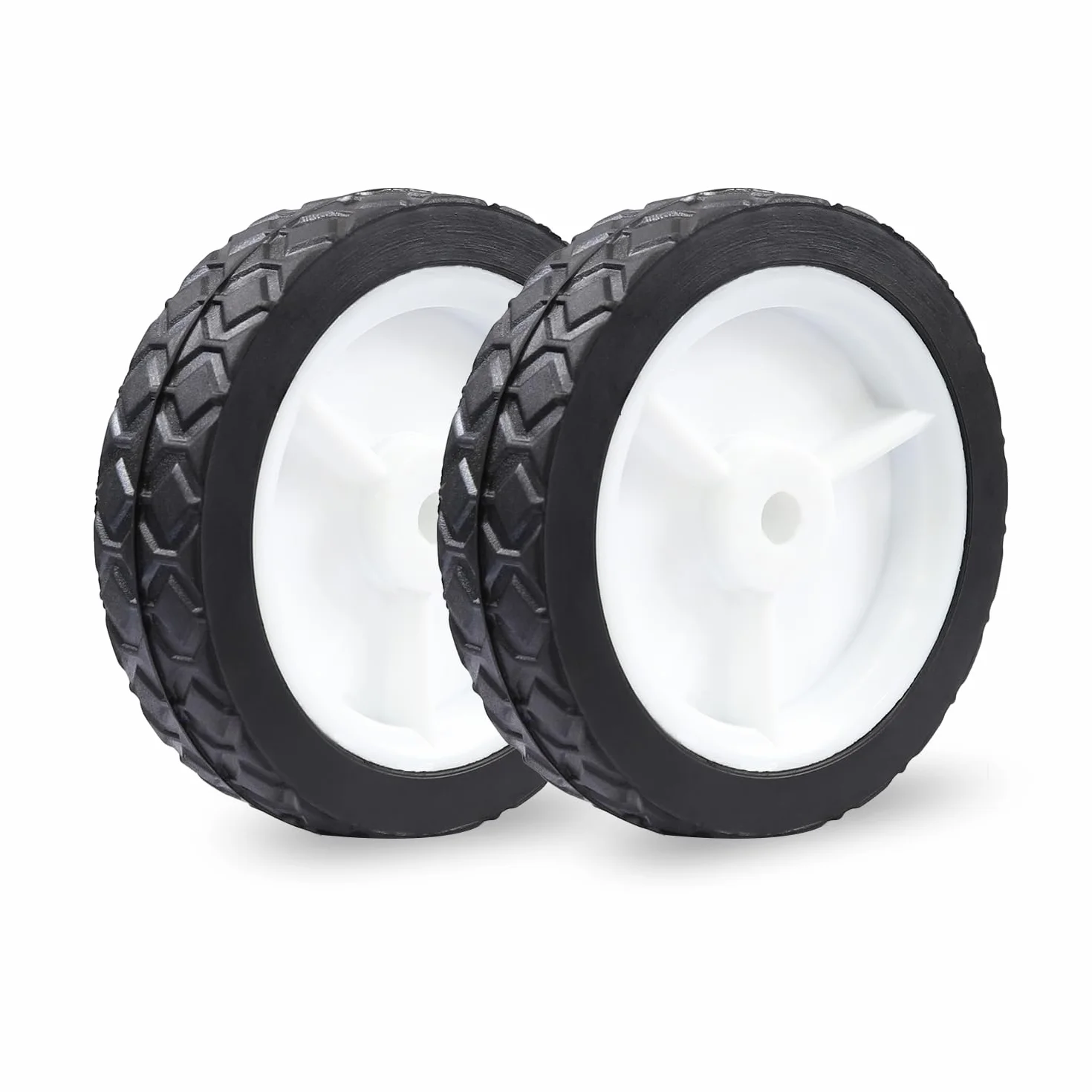 2 x gumowe kółko uniwersalne koło zapasowe 125 mm na wózek, średnica otworu osi 10,0 mm