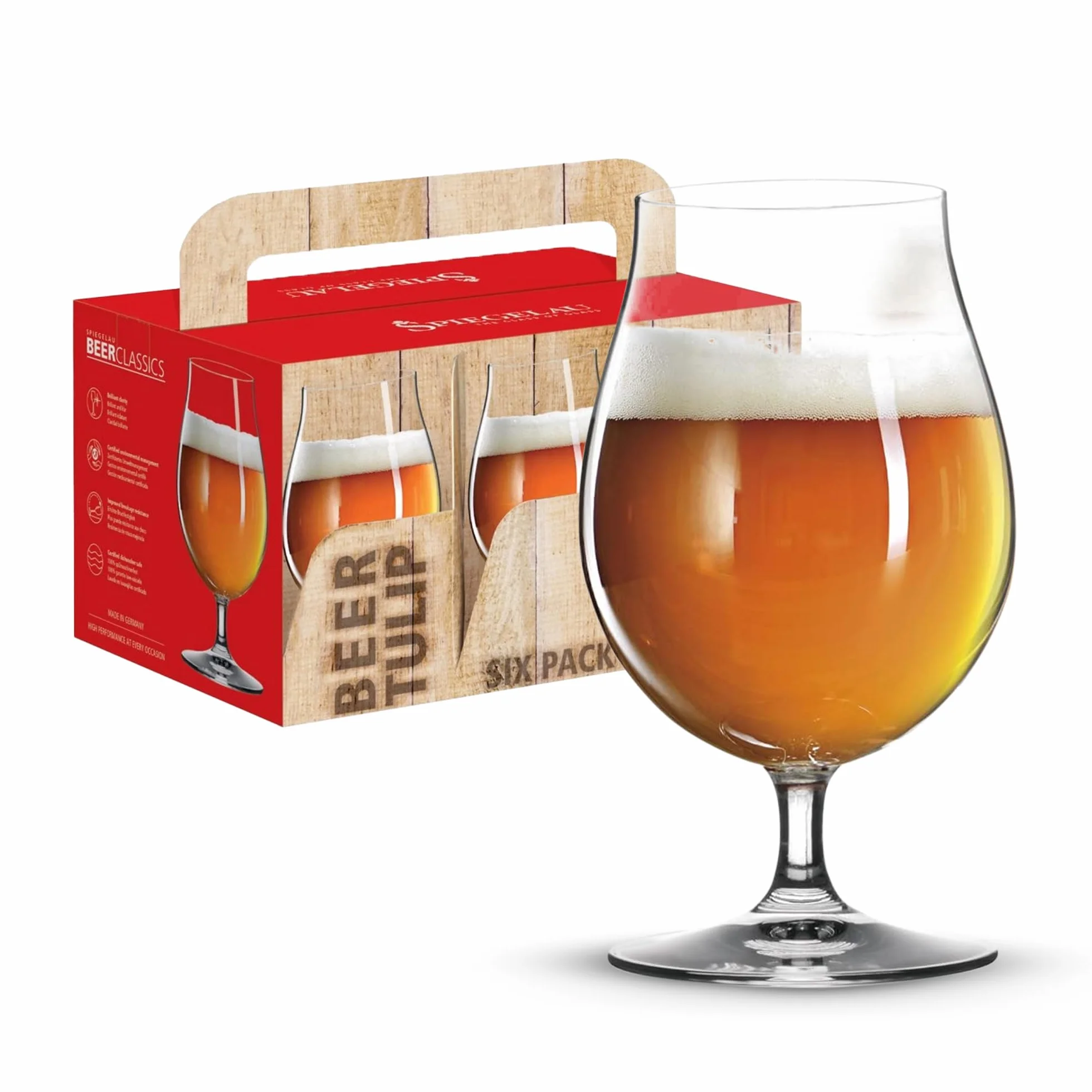 Spiegelau & Nachtmann 6-częściowy zestaw tulipanów do piwa szkło kryształowe 440 ml Beer Classics