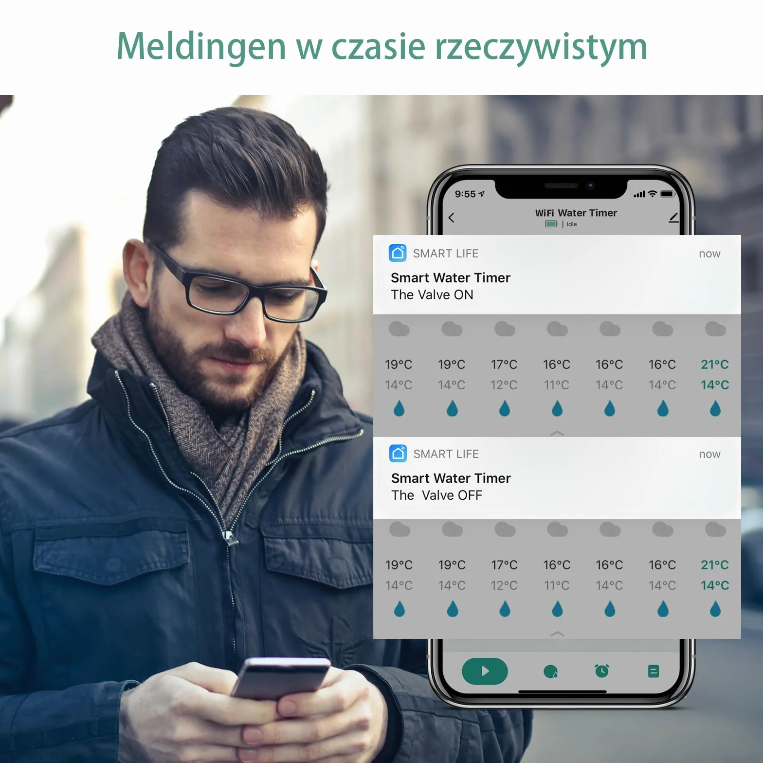 Diivoo sterowany przez aplikację, sterowany czasem i częstotliwością, do automatycznego nawadniania ogrodów i trawników na świeżym powietrzu