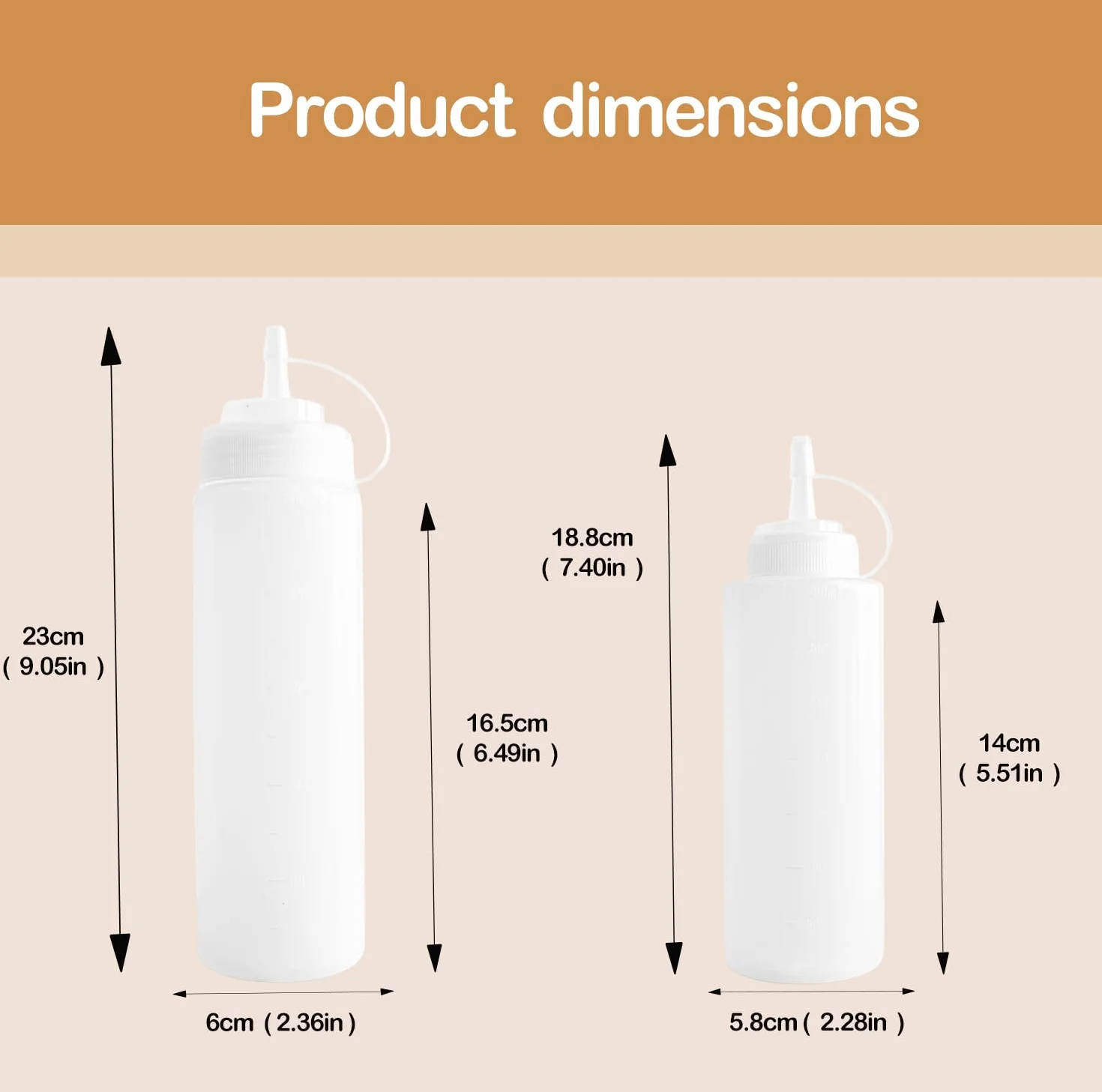 Butelki do wyciskania na sos olej dozownik 4x500 ml 2x360 ml 2720 ml tworzywo sztuczne