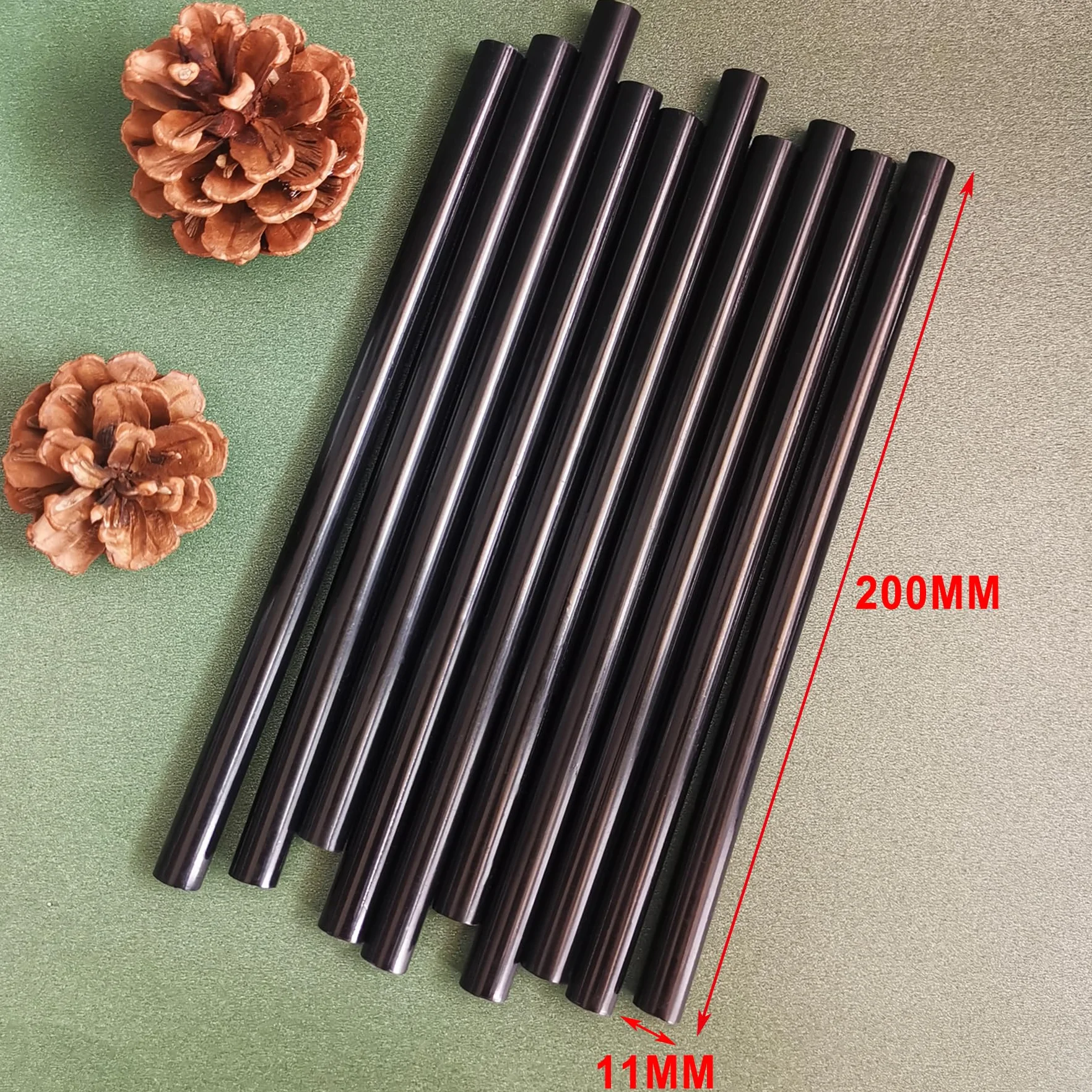 200 x 11 mm klej na gorąco, czarny klej do pistoletu do klejenia na gorąco, opakowanie 10 szt