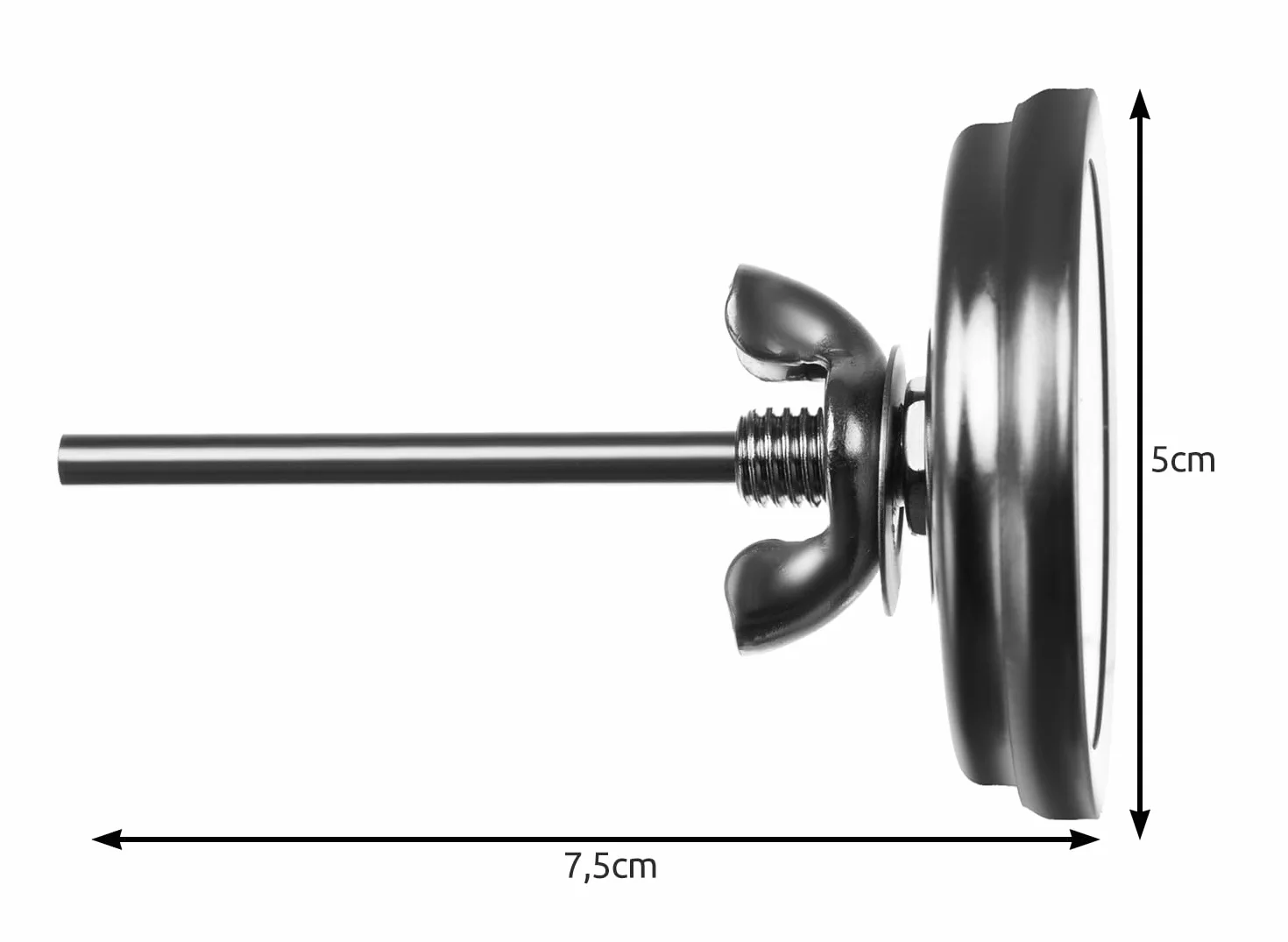 Termometr do grilla, analogowy, bimetal, stal nierdzewna, do 300°C, do wędzenia 1881