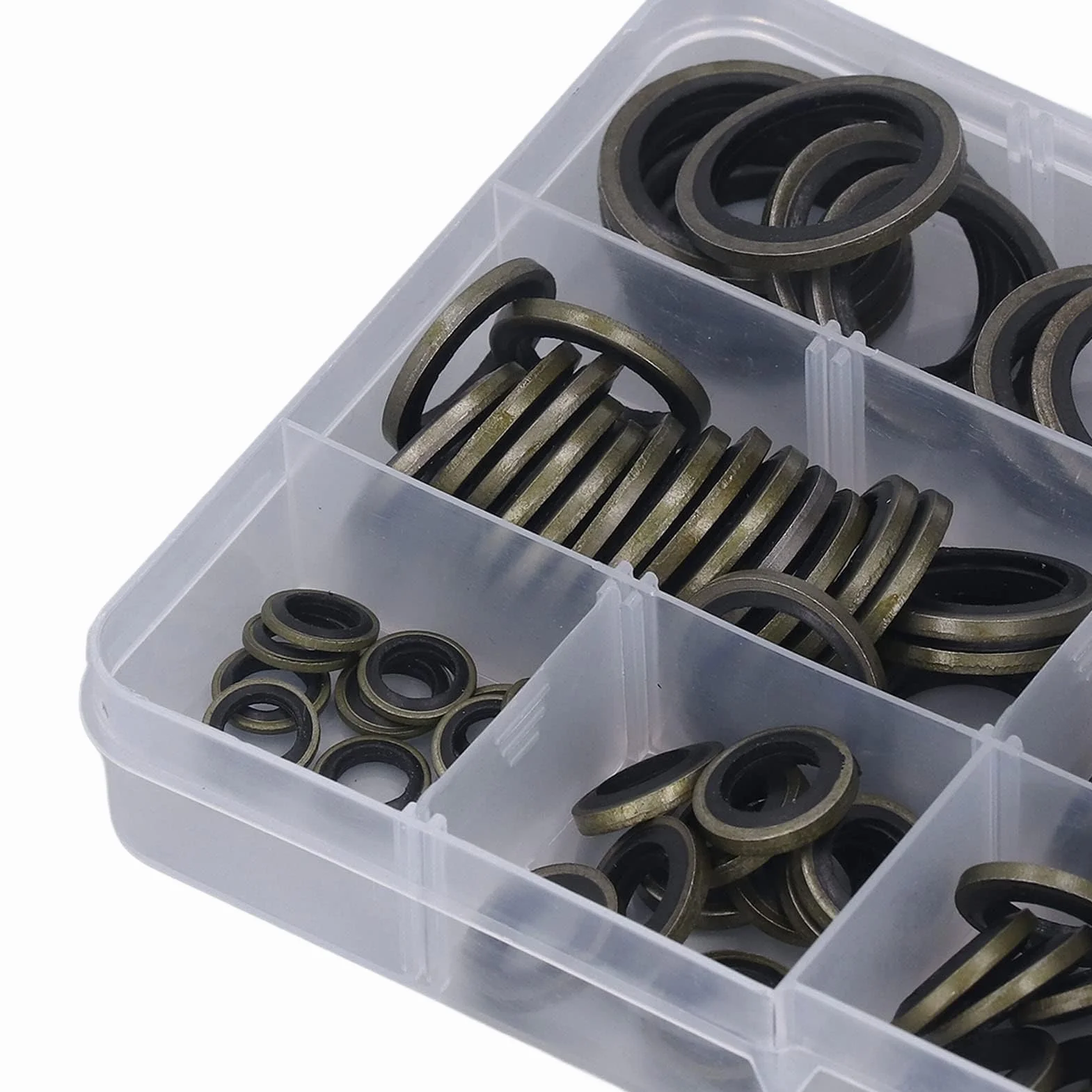 Uszczelka olejowa podkładka 110 szt. Bonded Seal podkładka Dowty M6 M8 M10 M12 M14 M16 M18 M20 uszczelka asortyment metalu